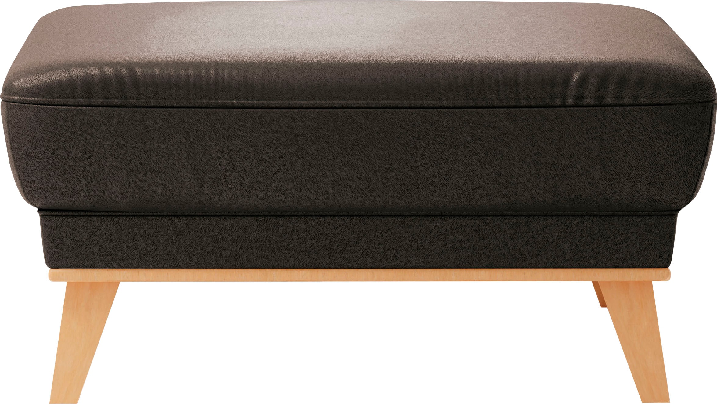 sit&more Polsterhocker »Lavida«, Mit elegantem Holzrahmen