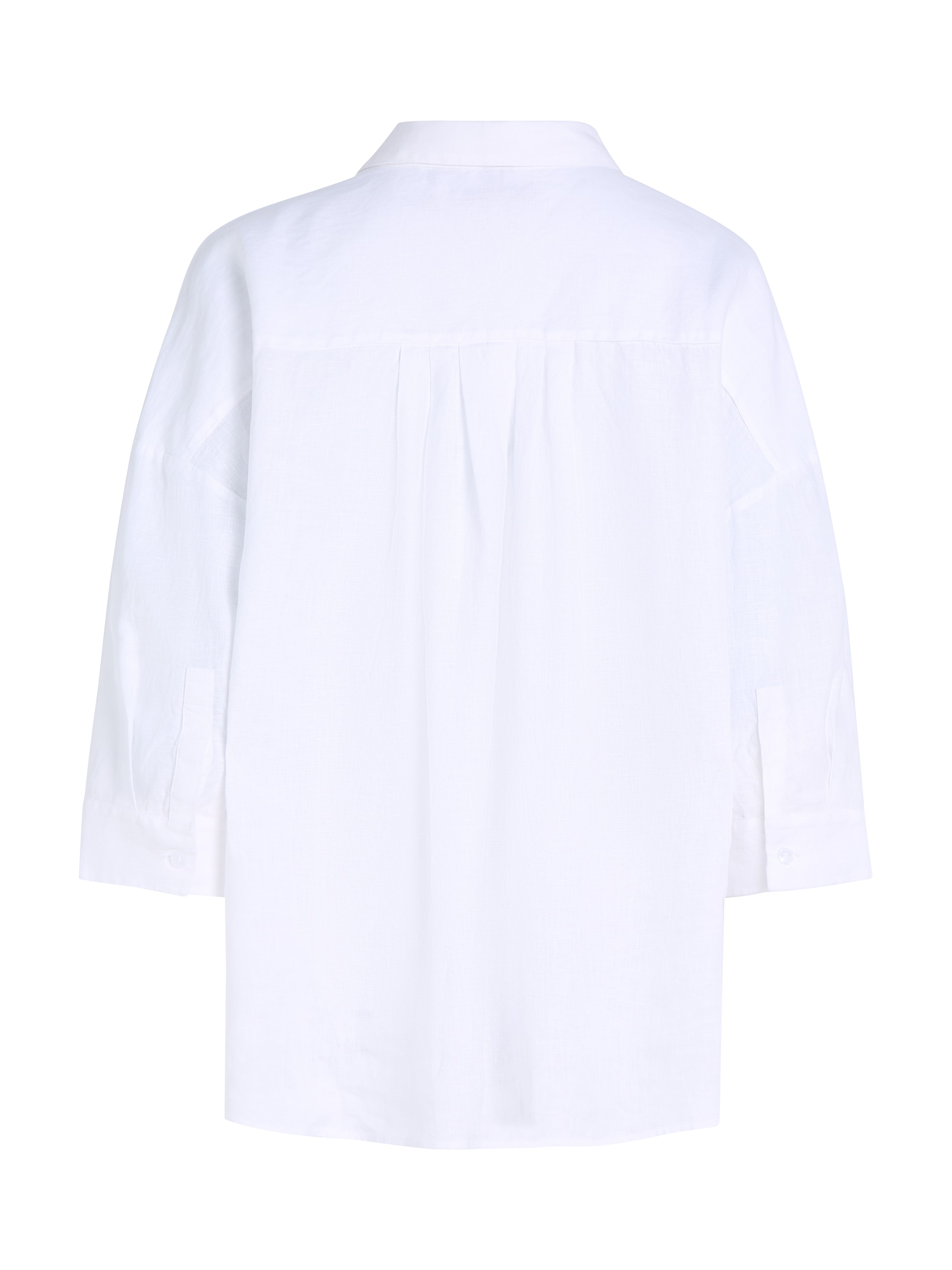 Tommy Hilfiger 3/4-Arm-Shirt »ESS LINEN LOOSE 3-4 SLEEVE SHIRT«, mit 3/4-Ärmel, Logostickerei,kühlendes Premium Leinen
