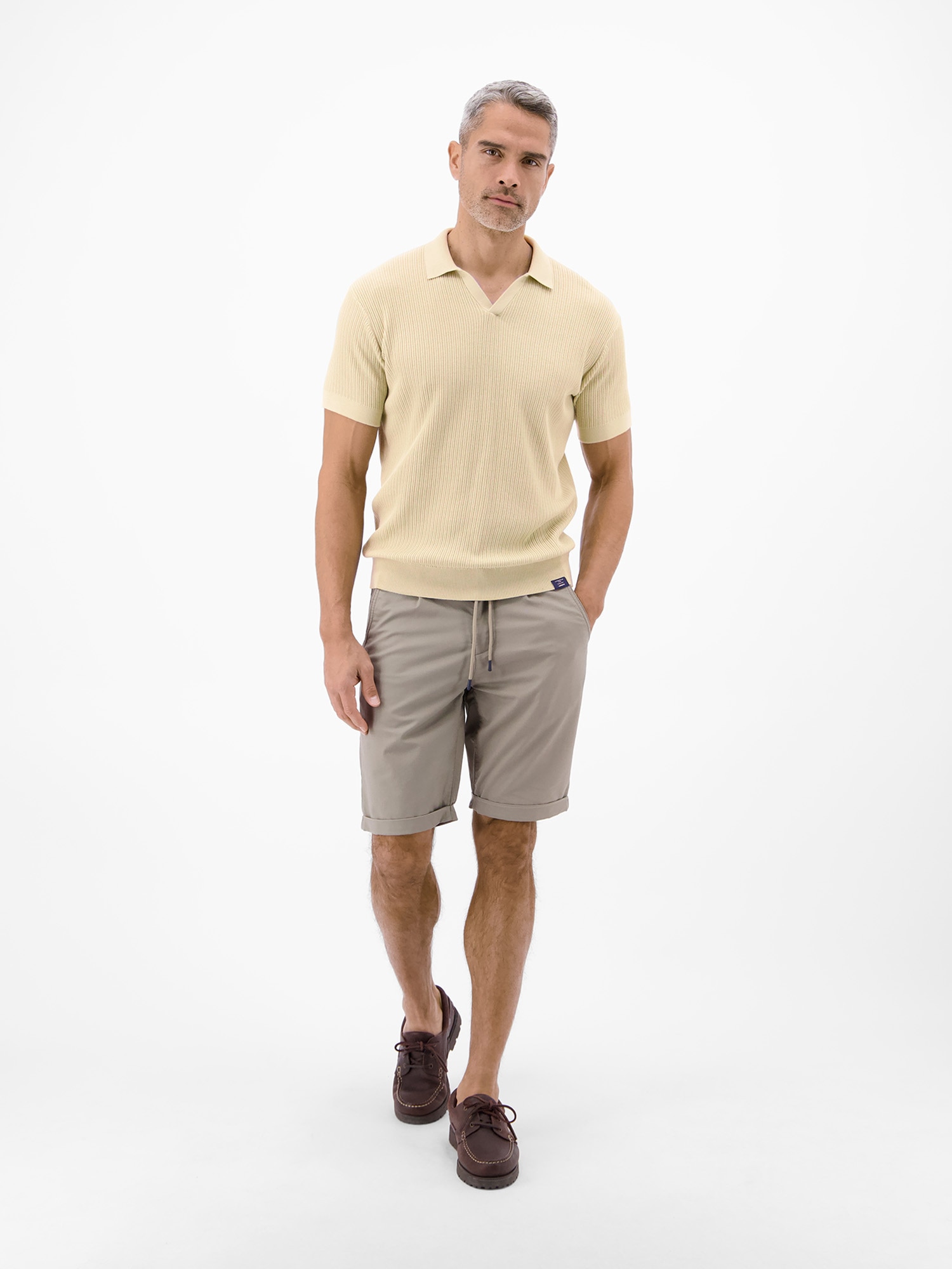 LERROS Poloshirt »Polo aus nachhaltiger Baumwolle, Strickoptik«