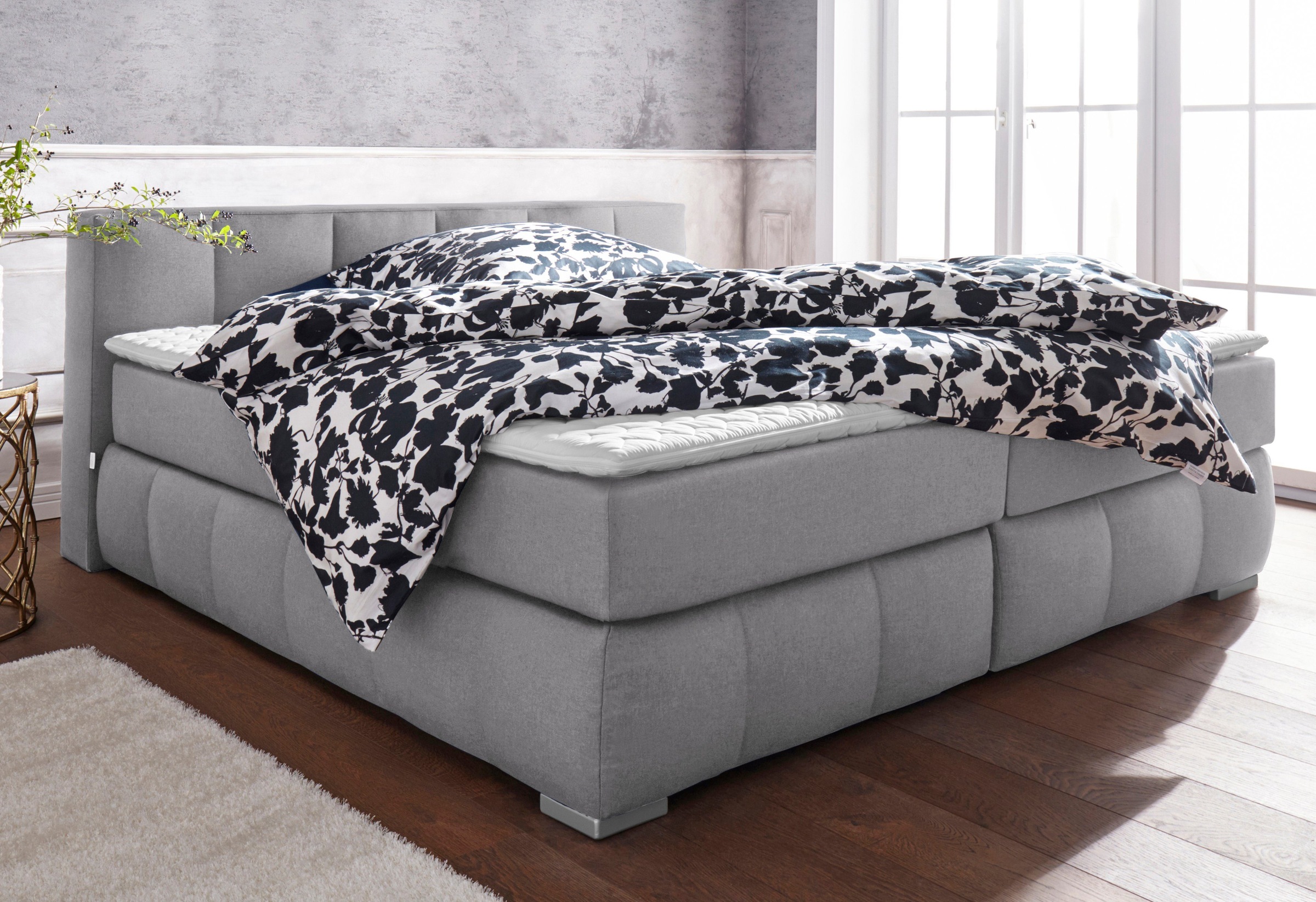 Home affaire Boxspringbett "Chelles" inkl. Topper, in XXL- Überlänge 220 cm günstig online kaufen