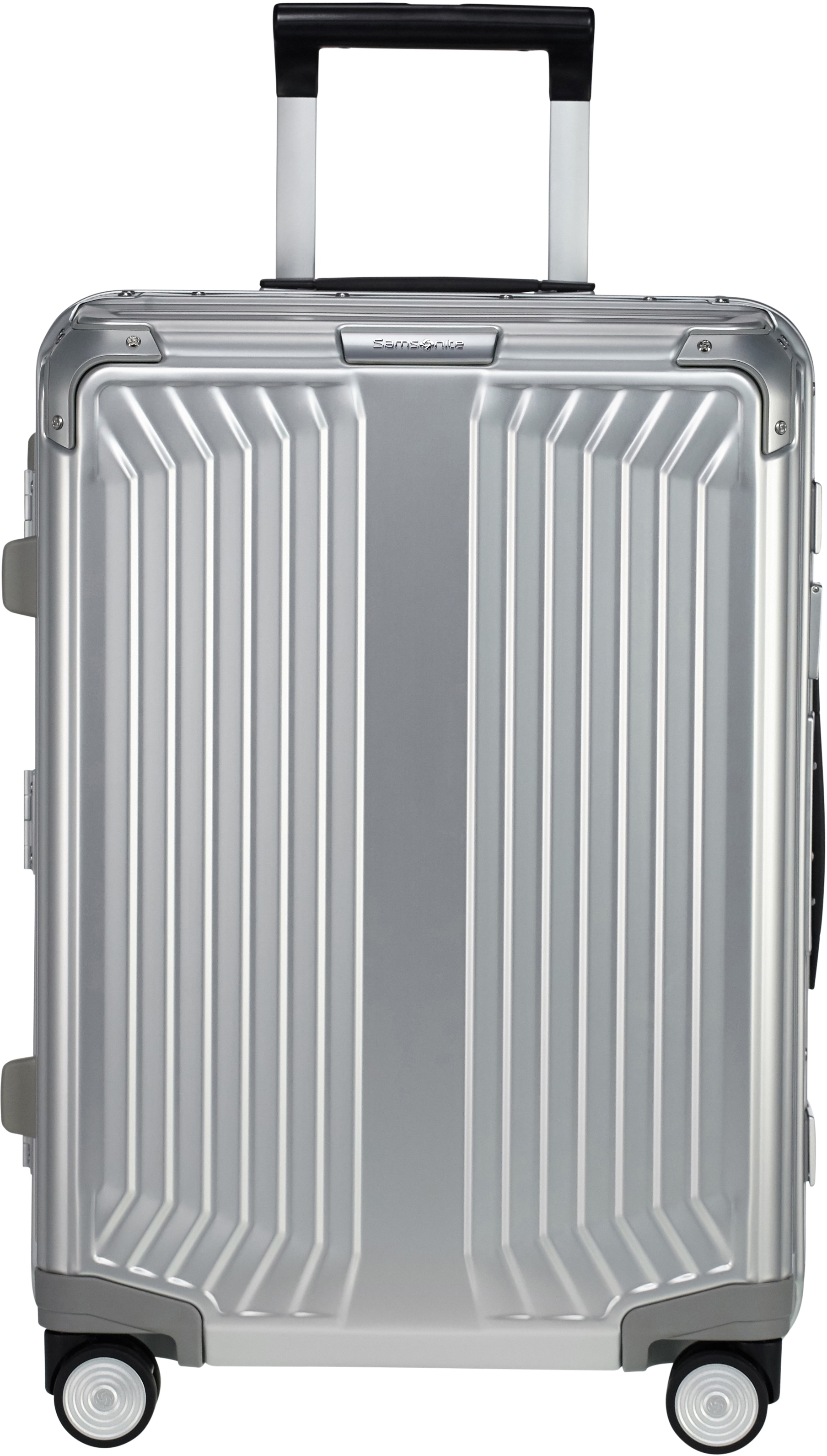 Samsonite Hartschalen-Trolley "LITE-BOX ALU" 40 l 4 Rollen aus Aluminium, mit voll gefüttertem Innenraum, mit Kantenschutz