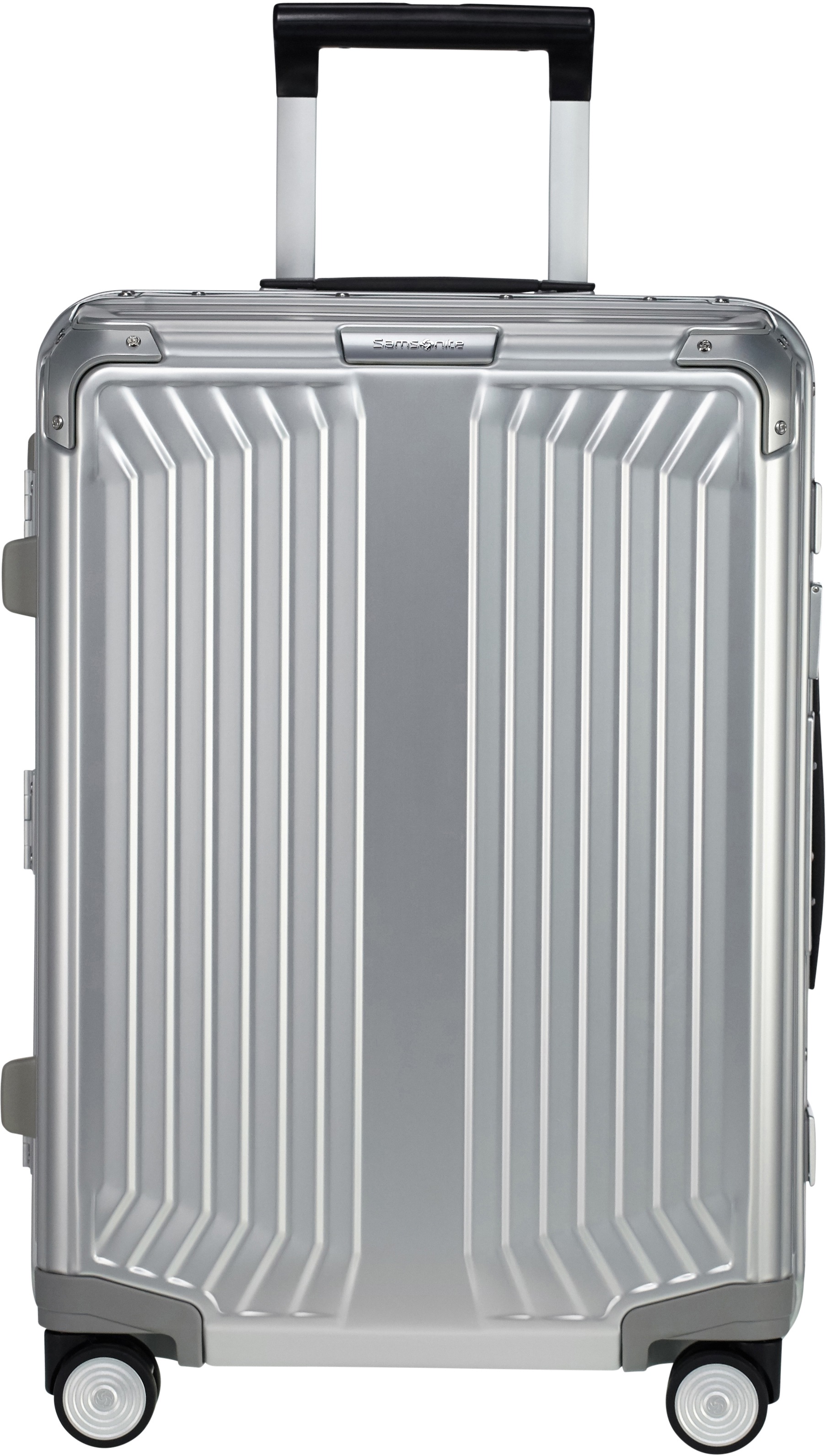 Samsonite Hartschalen-Trolley "Lite-Box Alu" 40 L 4 Rollen Hartschalenkoffer Premium-Aluminium Großer-Koffer Tsa-Zahlenschloss