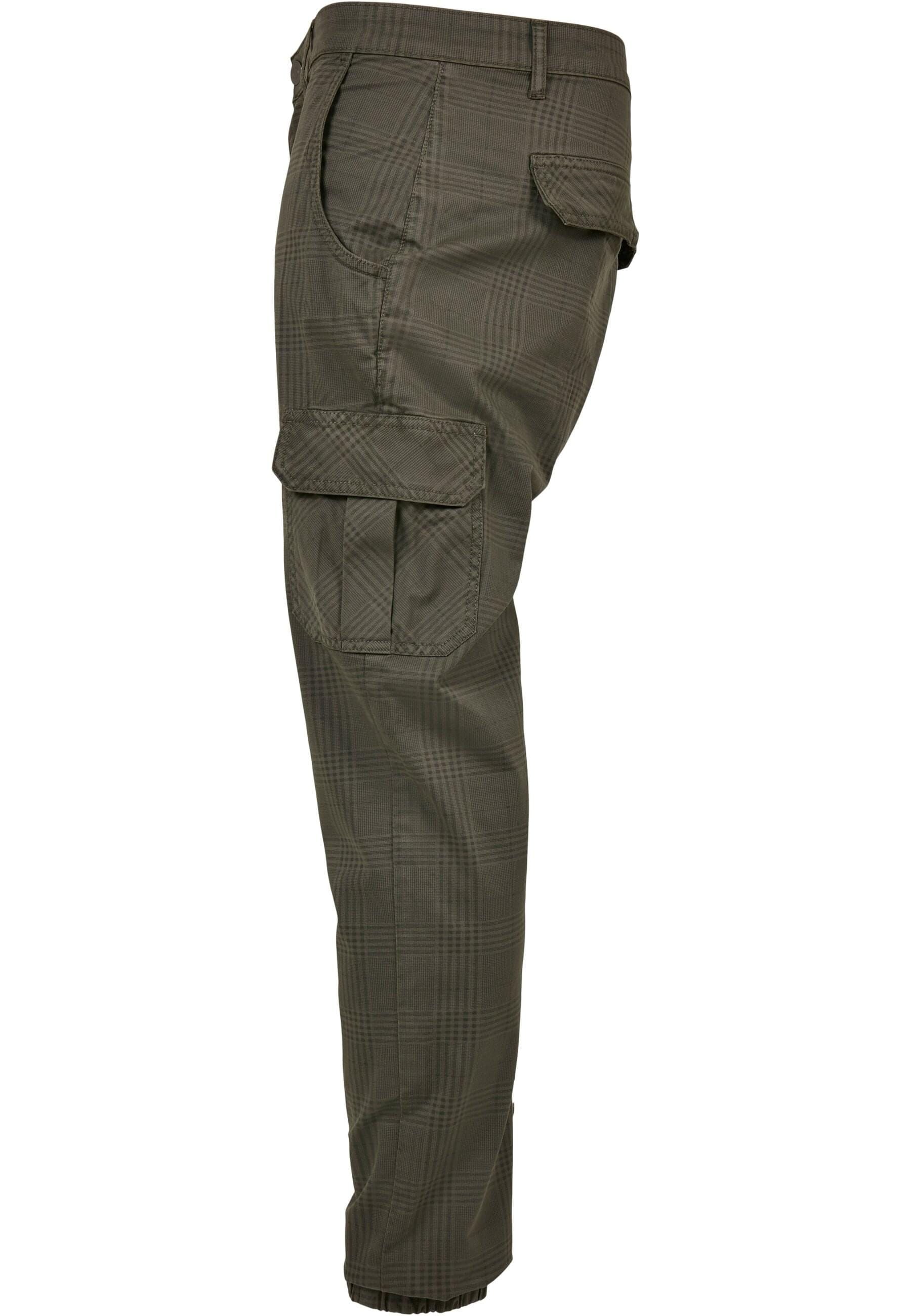 URBAN CLASSICS Cargohose »Urban Classics Herren AOP Glencheck Cargo Jog Pants«, (1 tlg.)