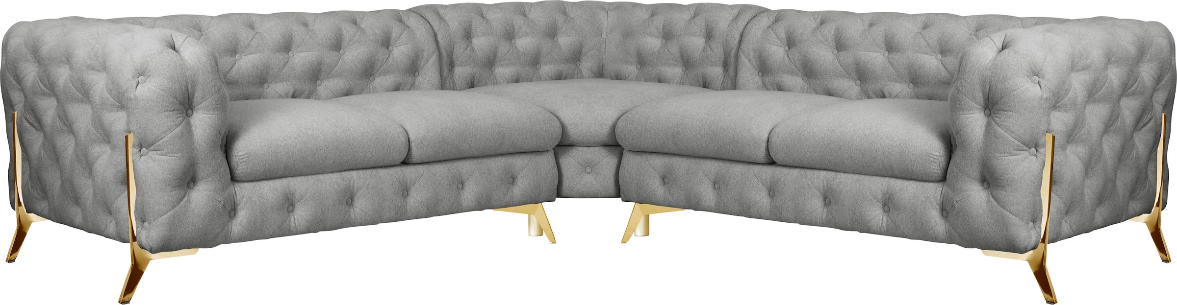 Home affaire Chesterfield-Sofa "Amaury L-Form" Chesterfield-Optik, Breite/T günstig online kaufen