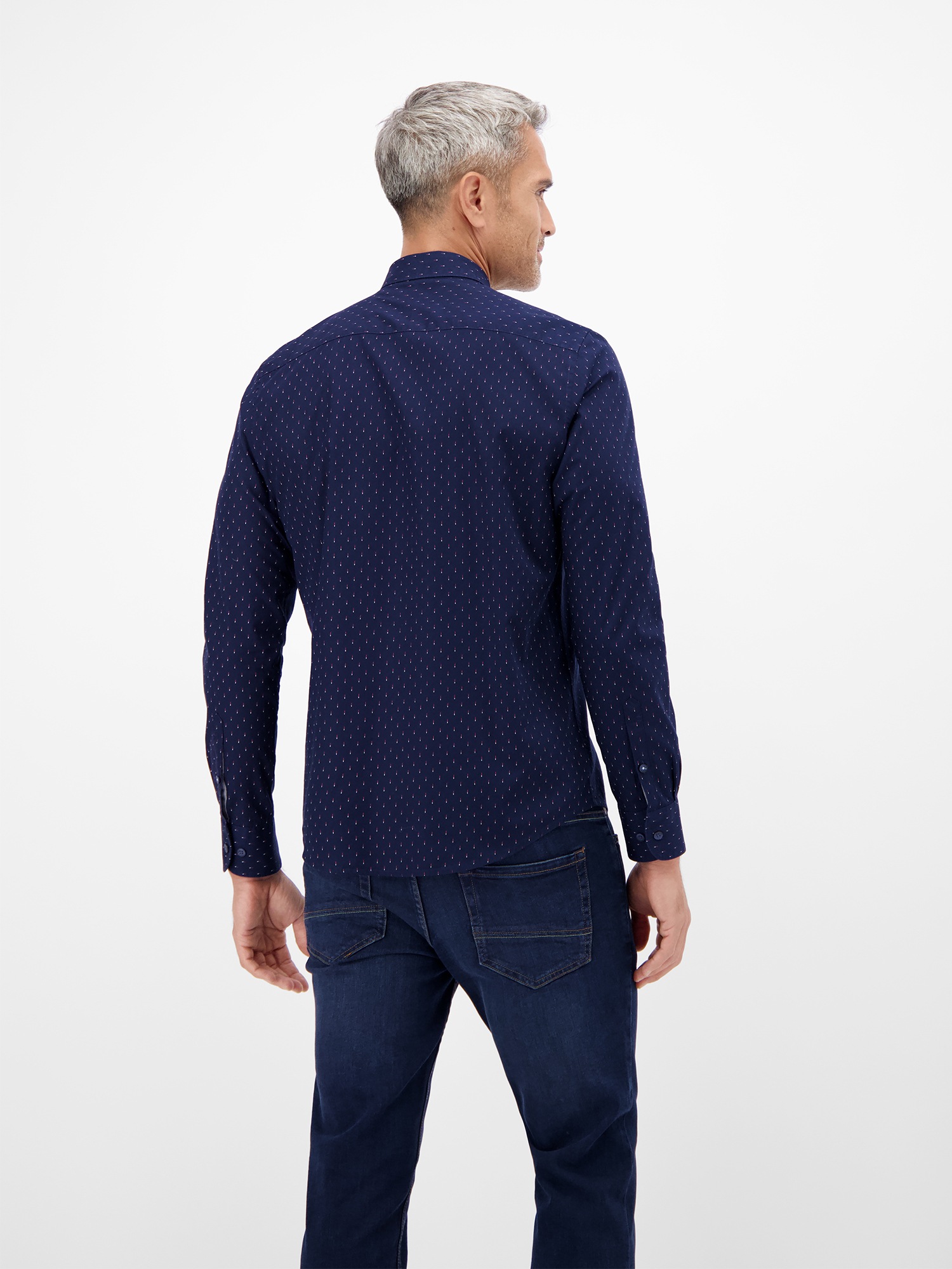 LERROS Langarmhemd "LERROS Stylisches Poplinhemd, modisch gemustert" günstig online kaufen