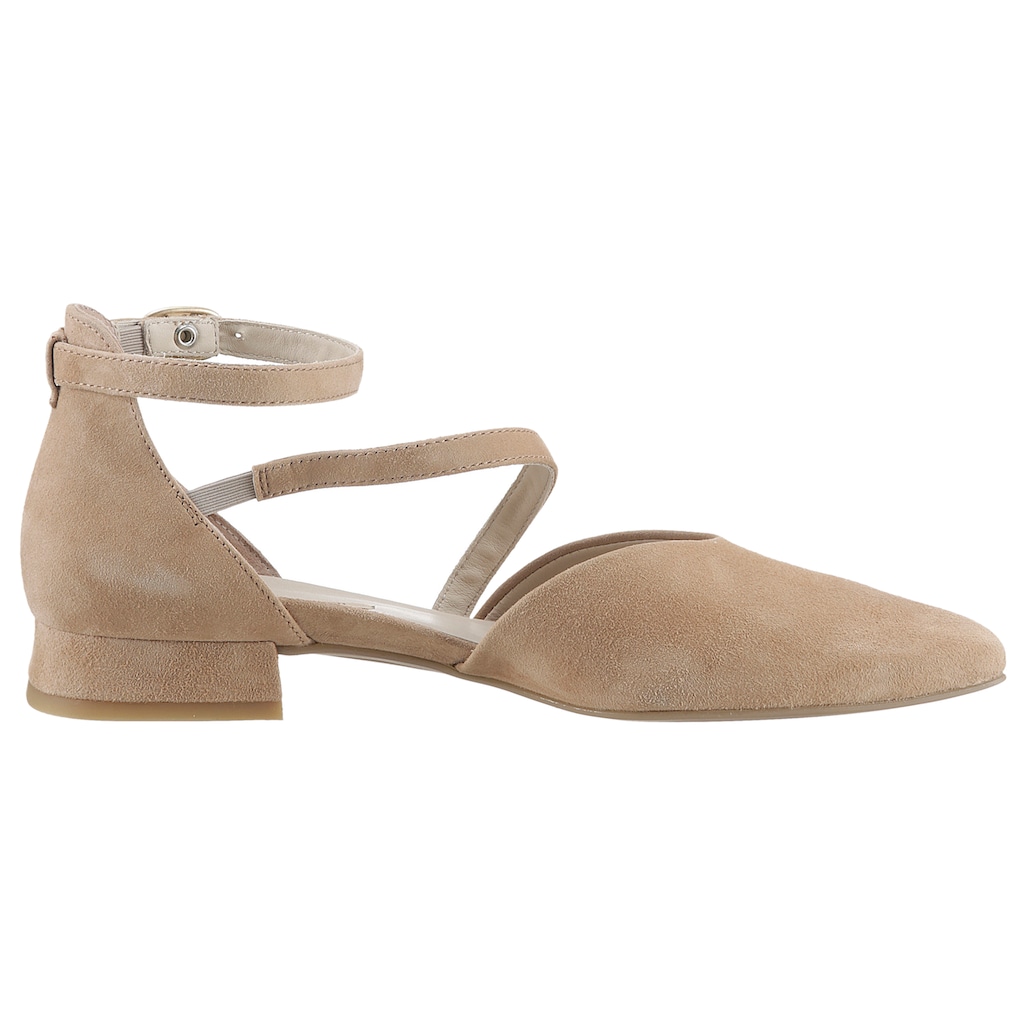 Paul Green Ballerina, Flats, Kitten Heel, Festliche Schuhe mit verstellbarem Fesselriemchen