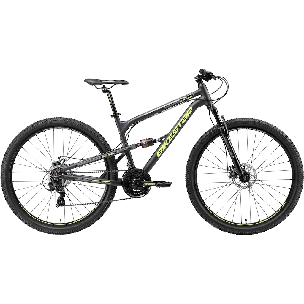 Bikestar Mountainbike, 21 Gang, Shimano, RD-TY300 Schaltwerk, Kettenschaltung