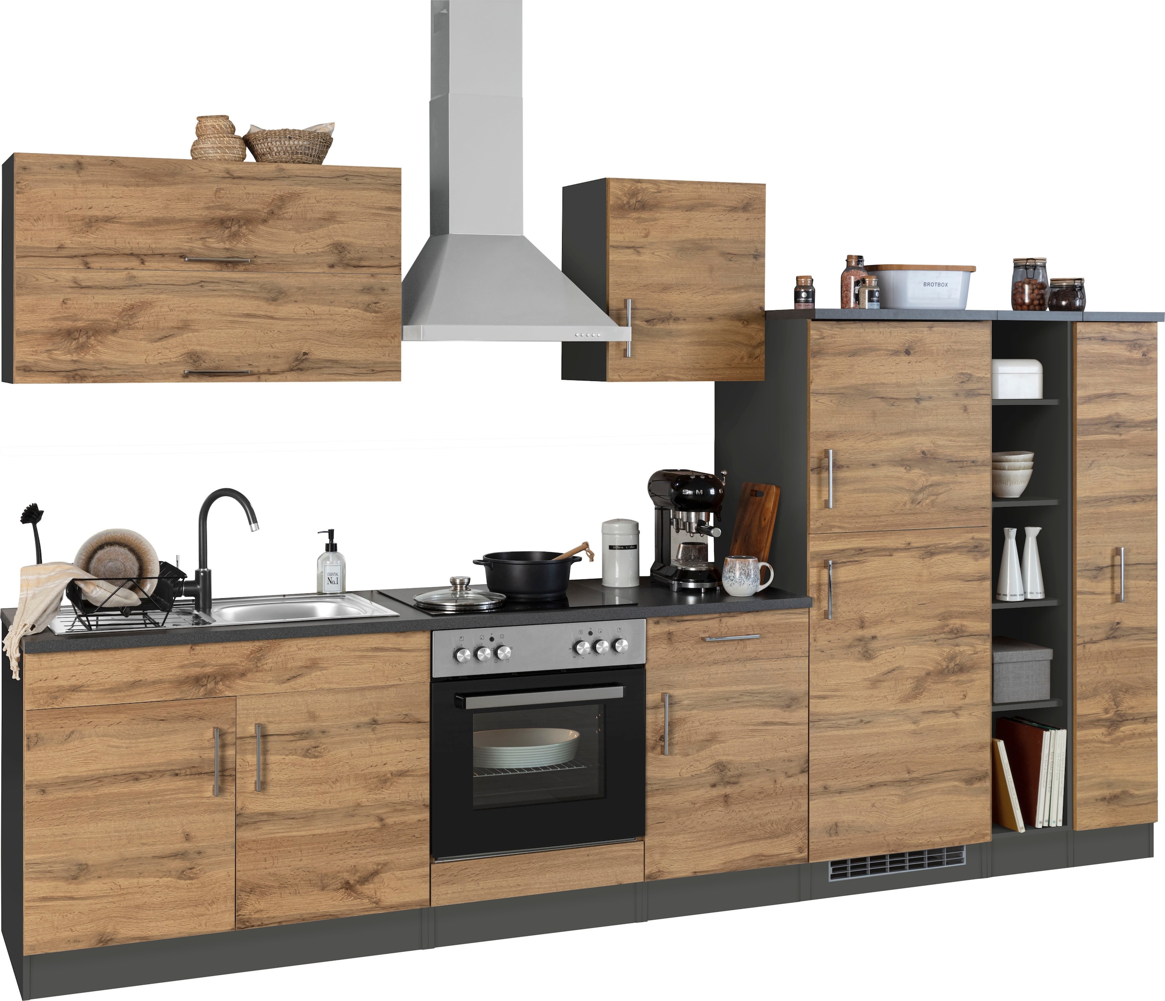 KOCHSTATION Küchenzeile »KS-Colmar«, ohne E-Geräte, Breite 330 cm