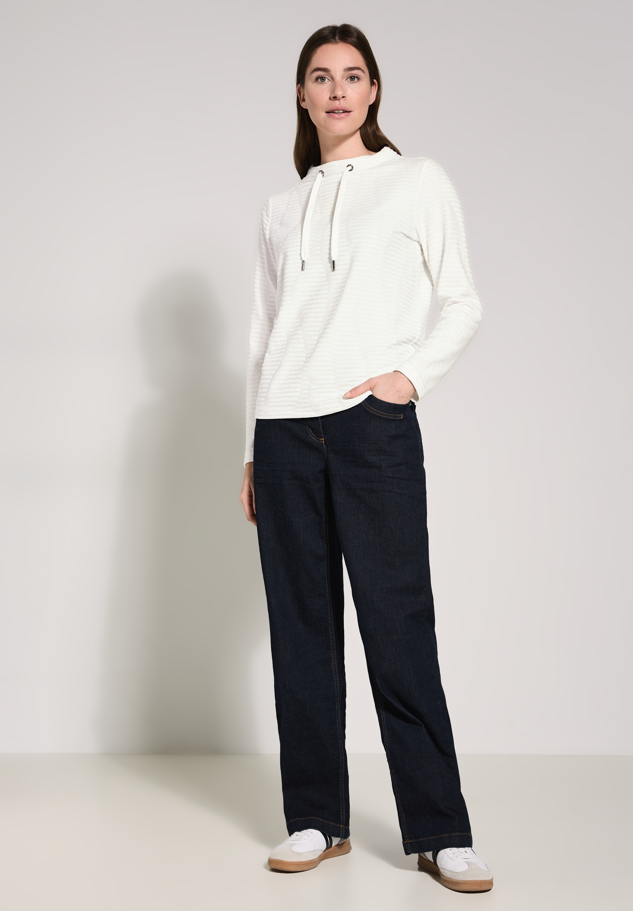 Cecil Langarmshirt, aus strecthigem Viskosematerial