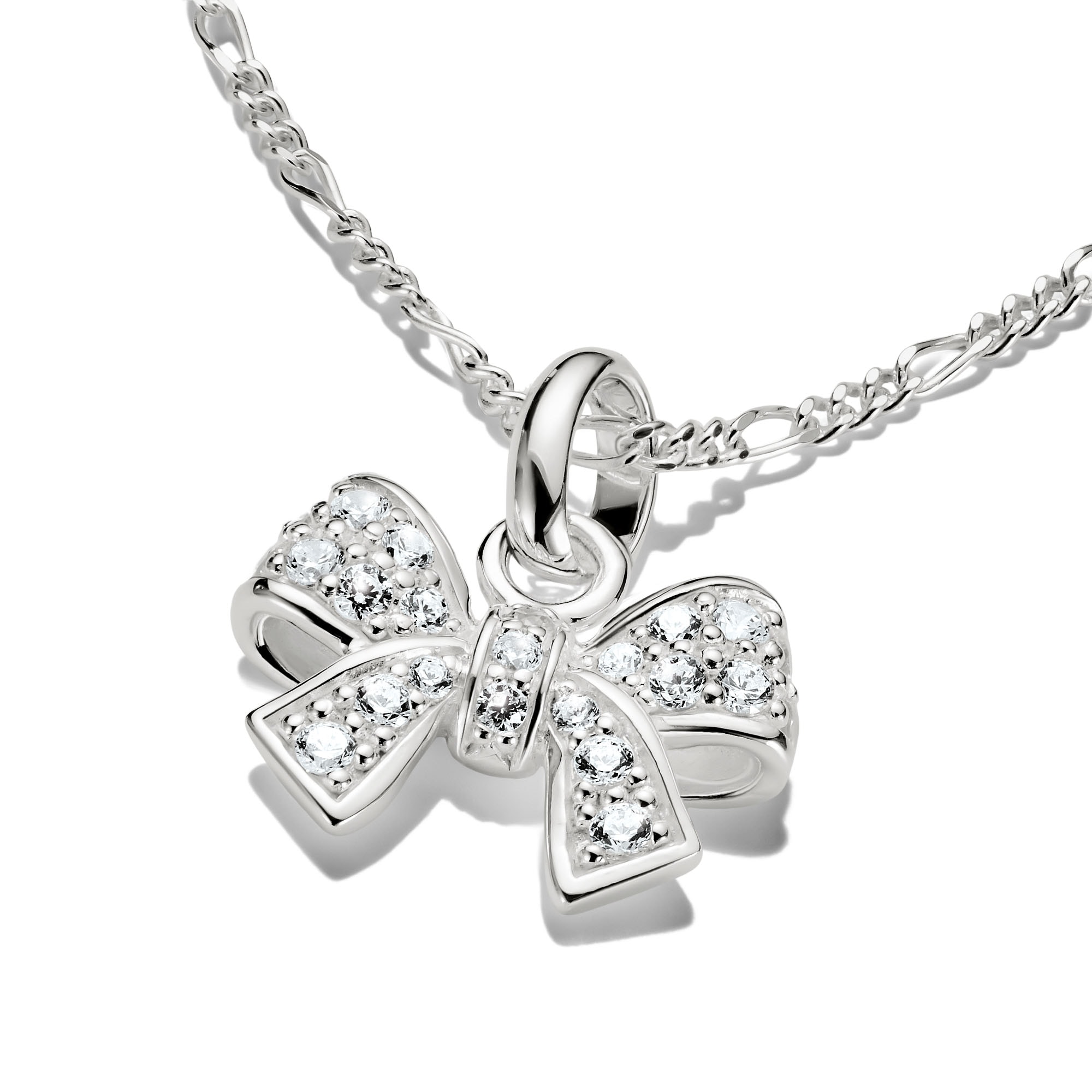 THOMAS SABO Charm-Einhänger »Charm Romantische Schleife - Connect, CC1235-051-14«, mit Zirkonia (synth.)