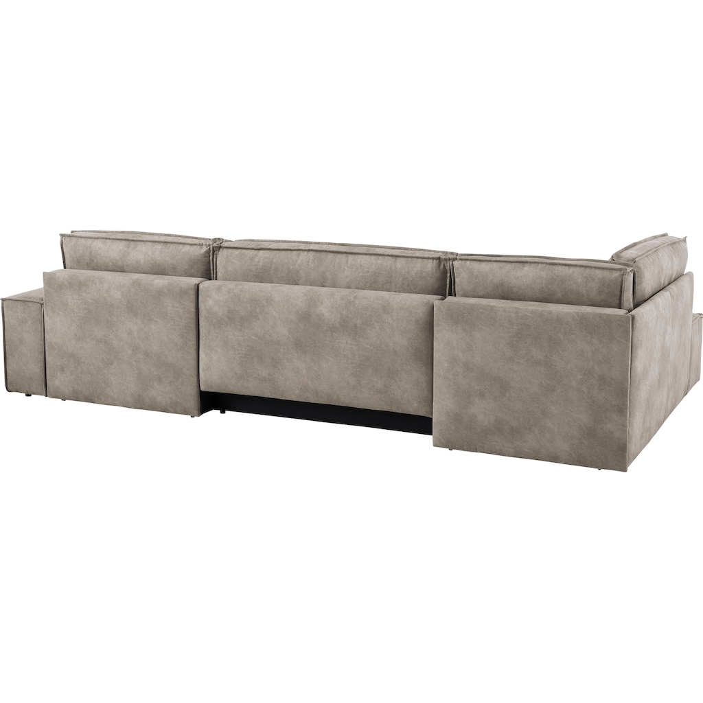 Home affaire Wohnlandschaft »SHERWOOD XXL 329 cm Schlafsofa, U-Form«