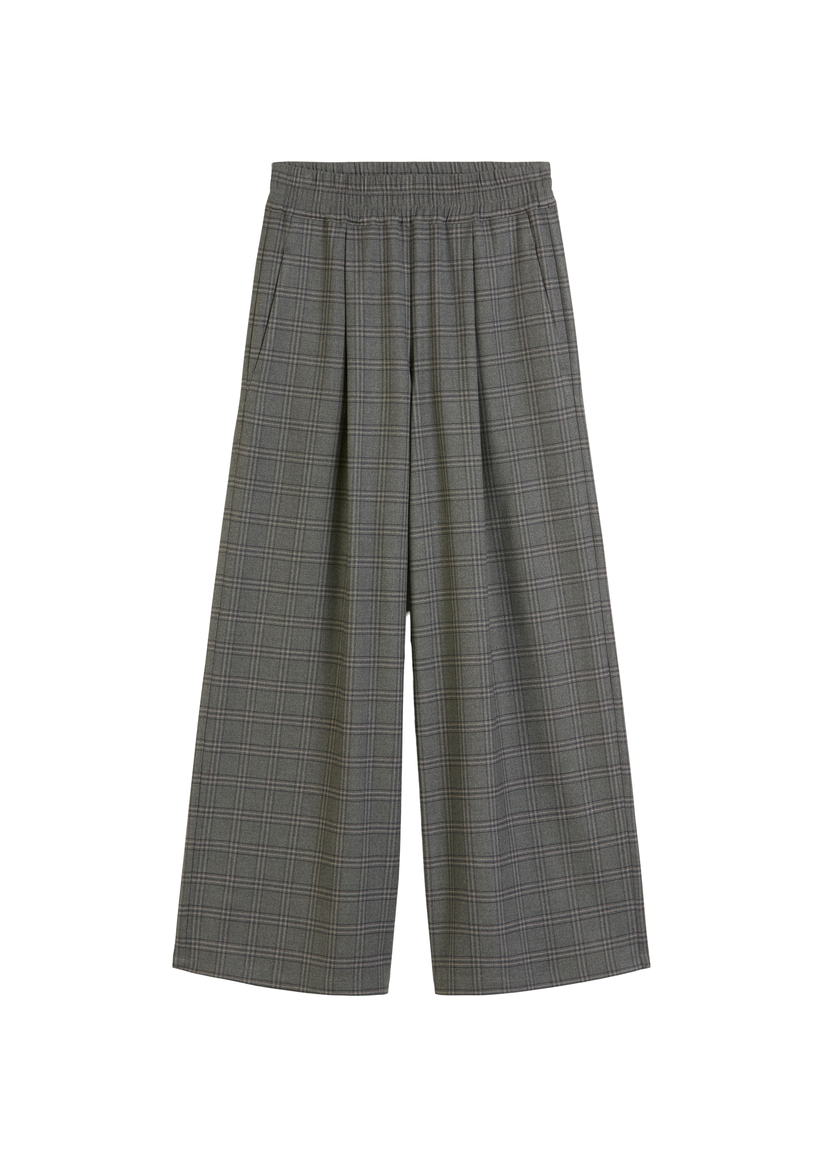 Marc O'Polo DENIM Schlupfhose, Karohose mit weitem Bein, elastischer Bund
