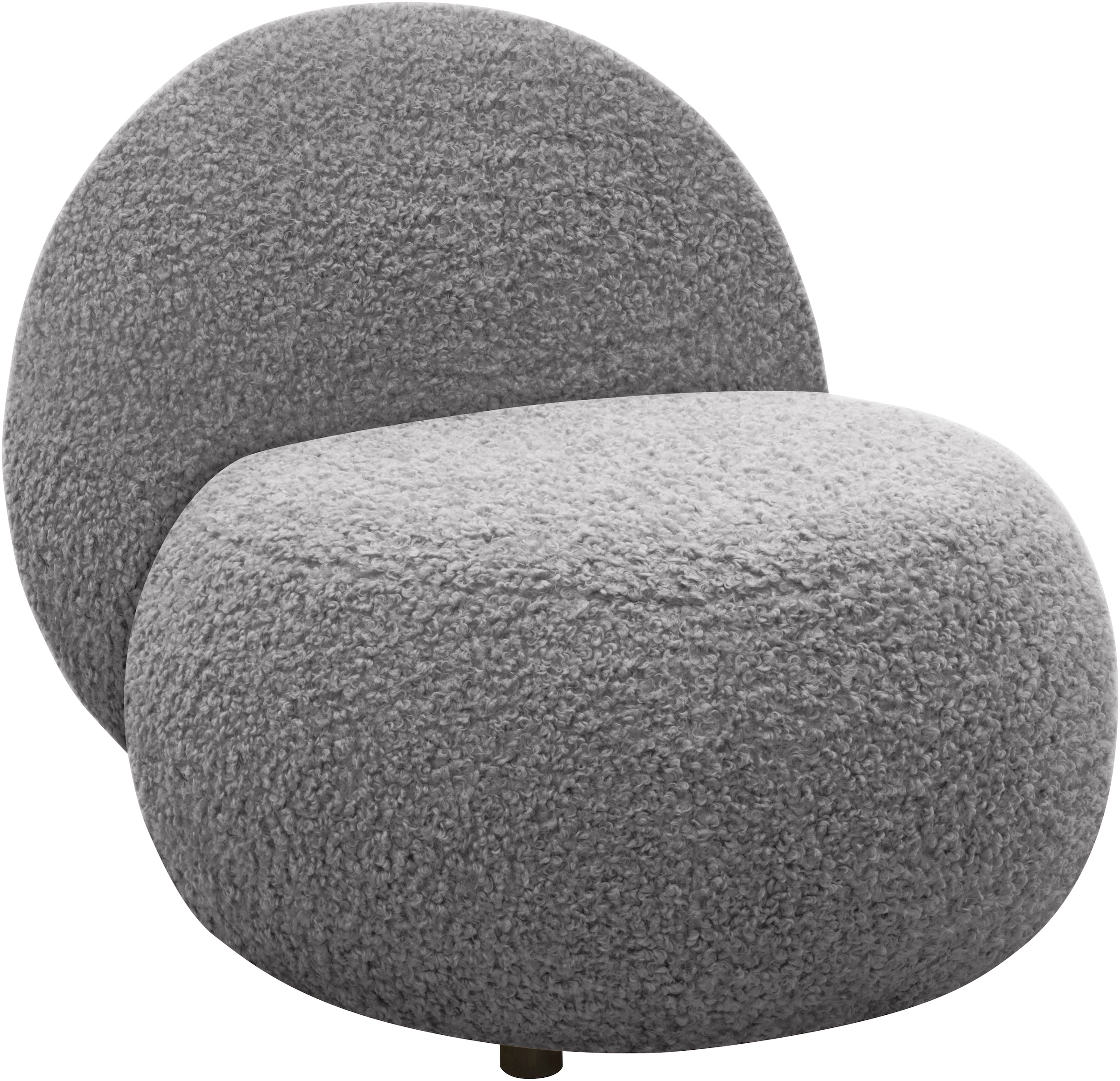INOSIGN Sessel »Mithras II Cocktailsessel, organische Formensprache, Solitär Sessel«, Bouclé oder Fellimitat; Lieferzeit nur ca. 2 Wochen