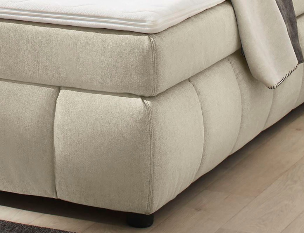 Jockenhöfer Gruppe Boxspringbett »Cora«, Wende-Bonell-Federkern-Matratze (H2/H3), PU-Schaum Topper