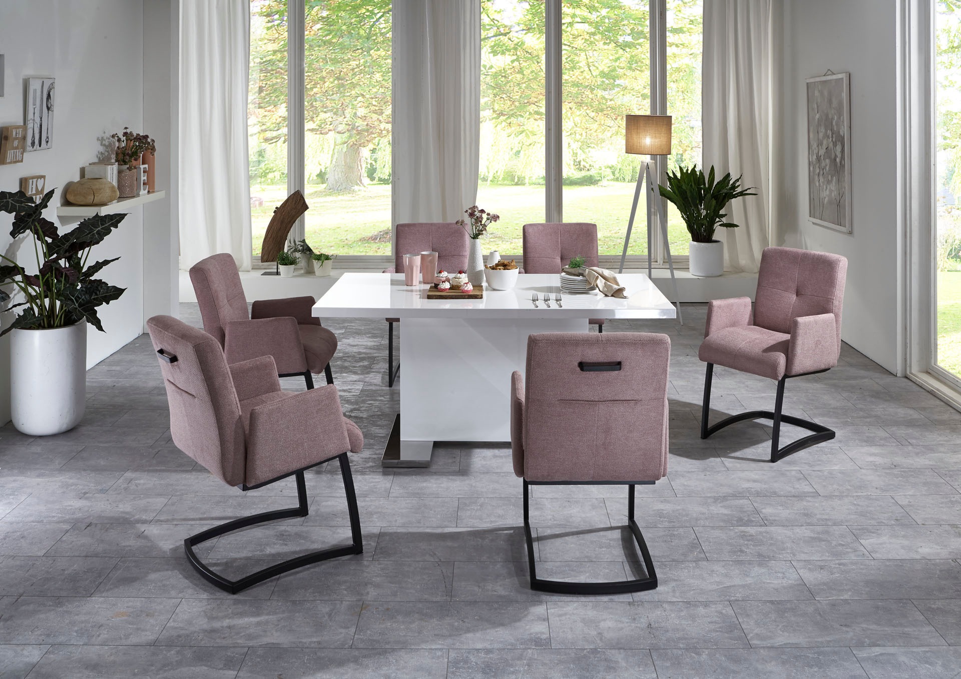exxpo - sofa fashion Freischwinger "Affogato mit komfortablen Armlehnen", S günstig online kaufen