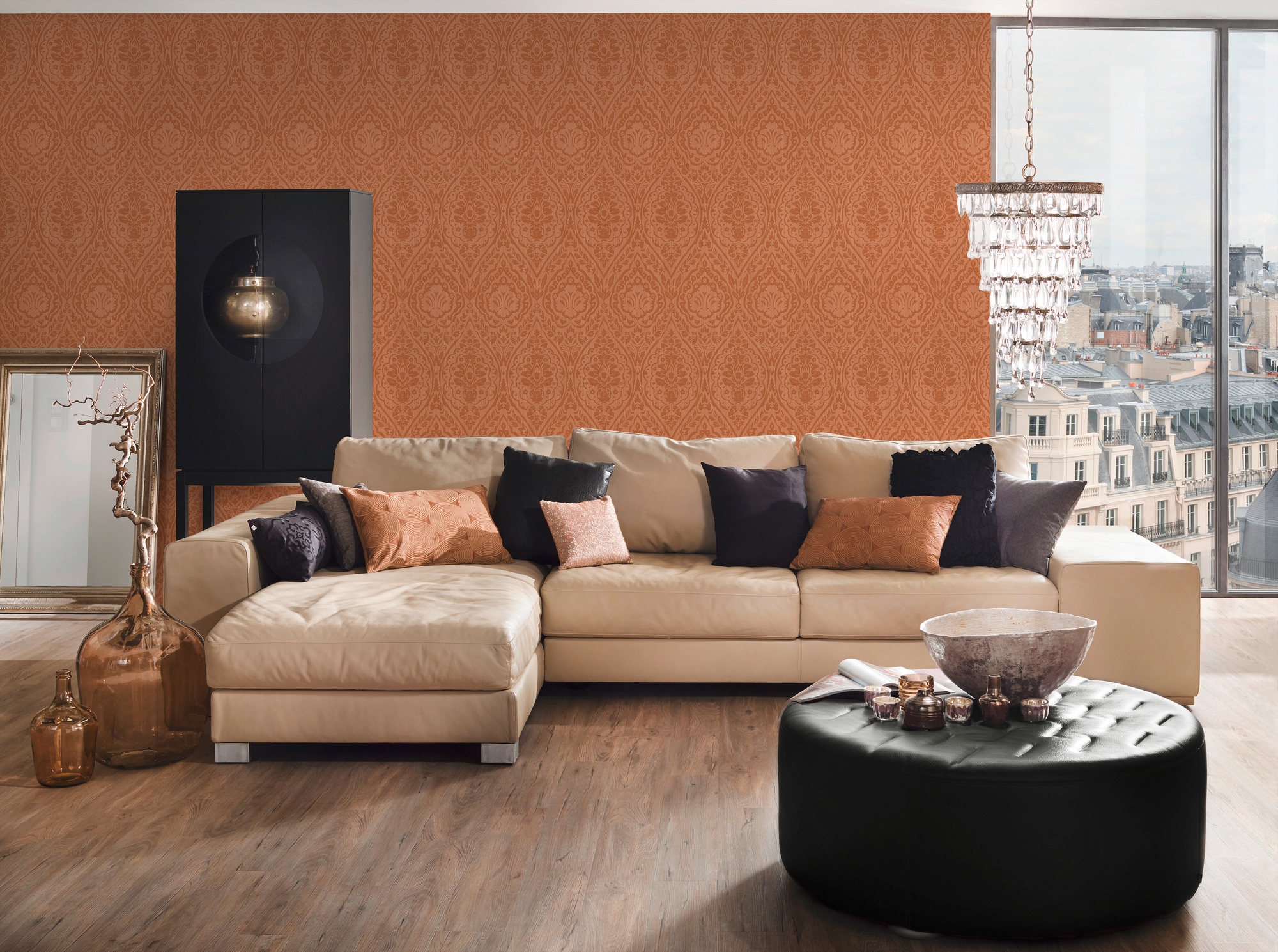 Architects Paper Textiltapete »Tessuto«, Barock-ornamental-gemustert, Tapete Streifen Tapeten Wohnzimmer Schlafzimmer Küche modern Flur Büro