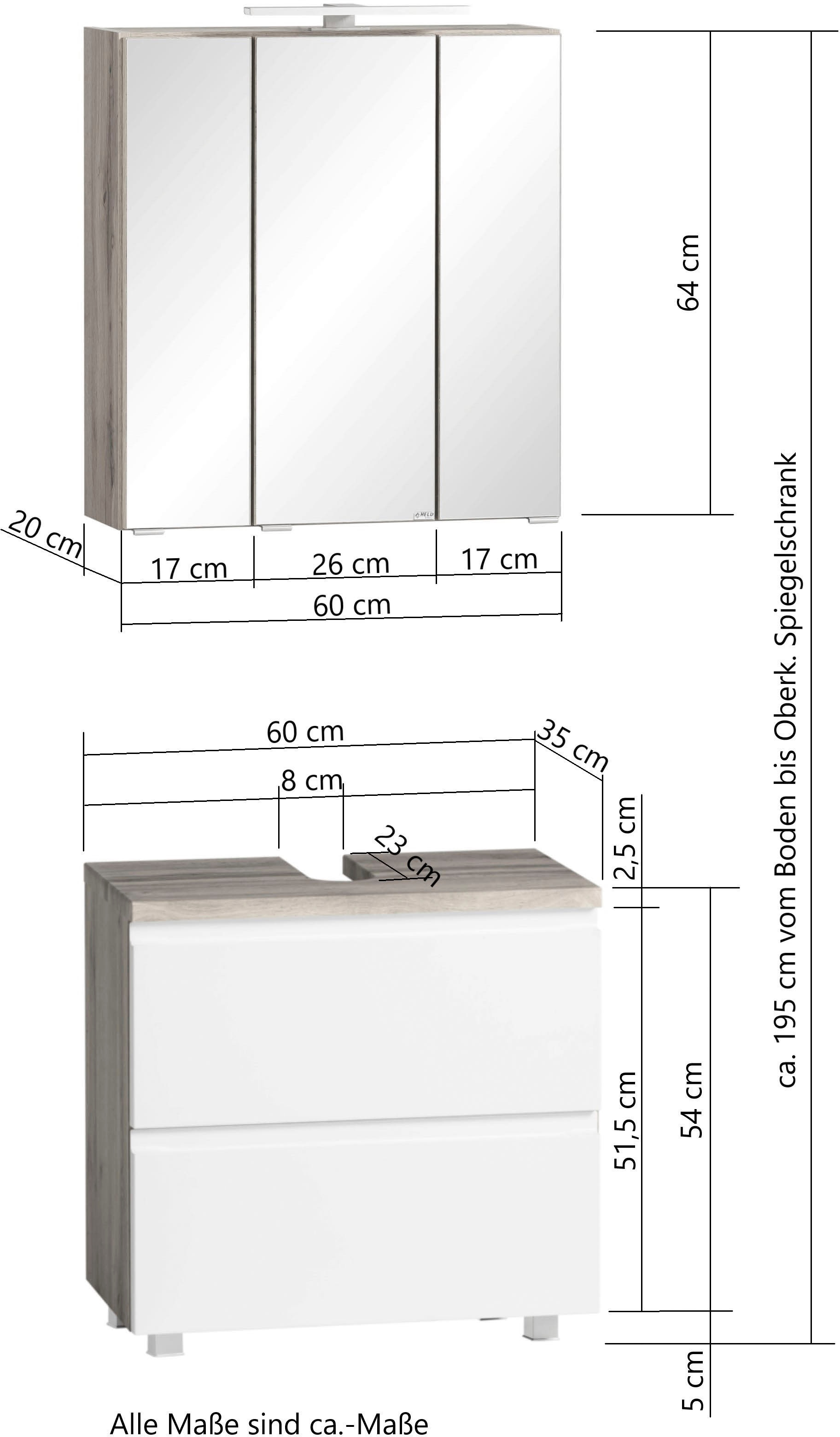 bestellen | Badezimmer-Set (2 HELD BAUR MÖBEL »Sölden«, St.)