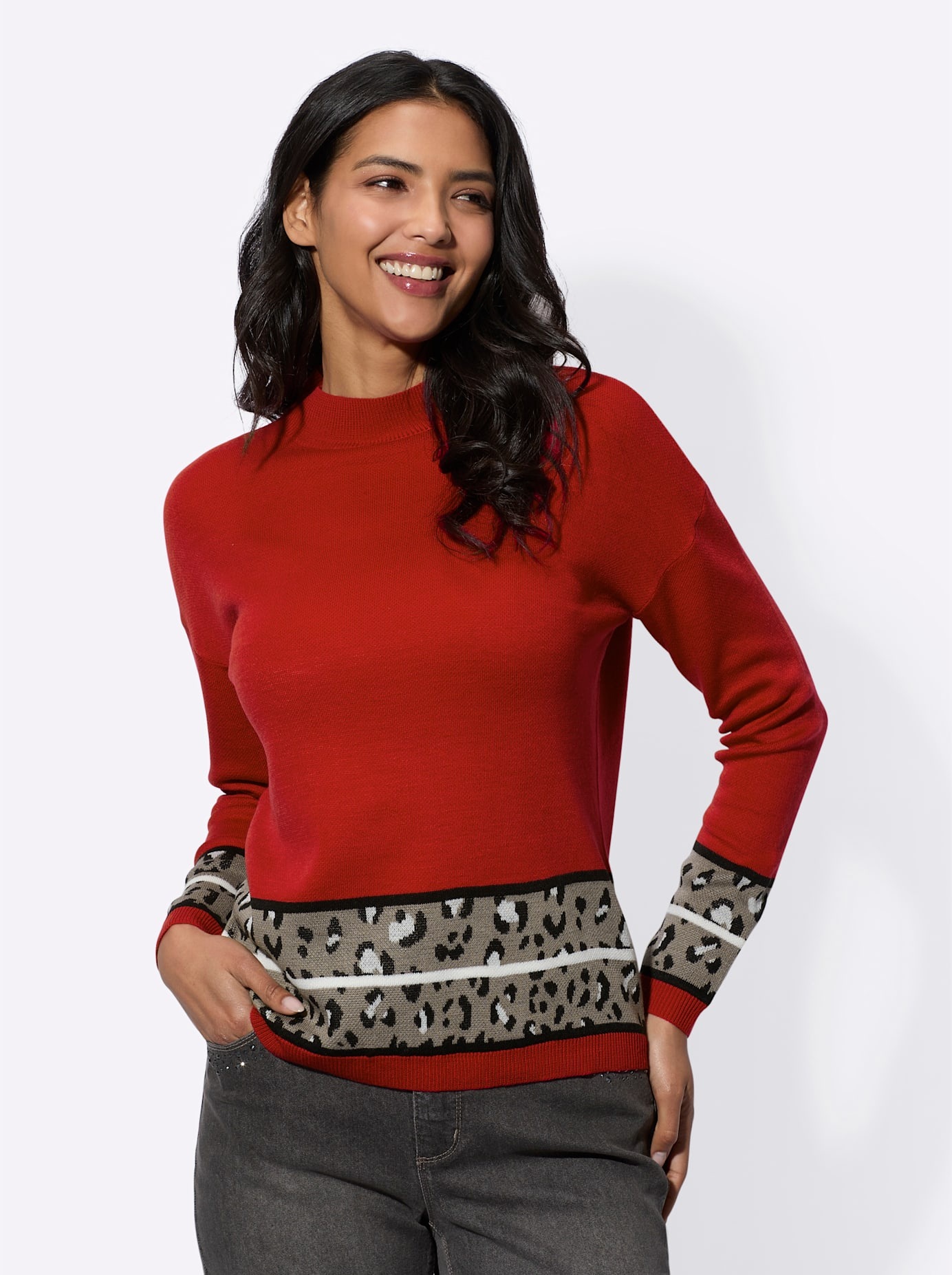 Classic Basics Stehkragenpullover "Langarm-Pullover" günstig online kaufen