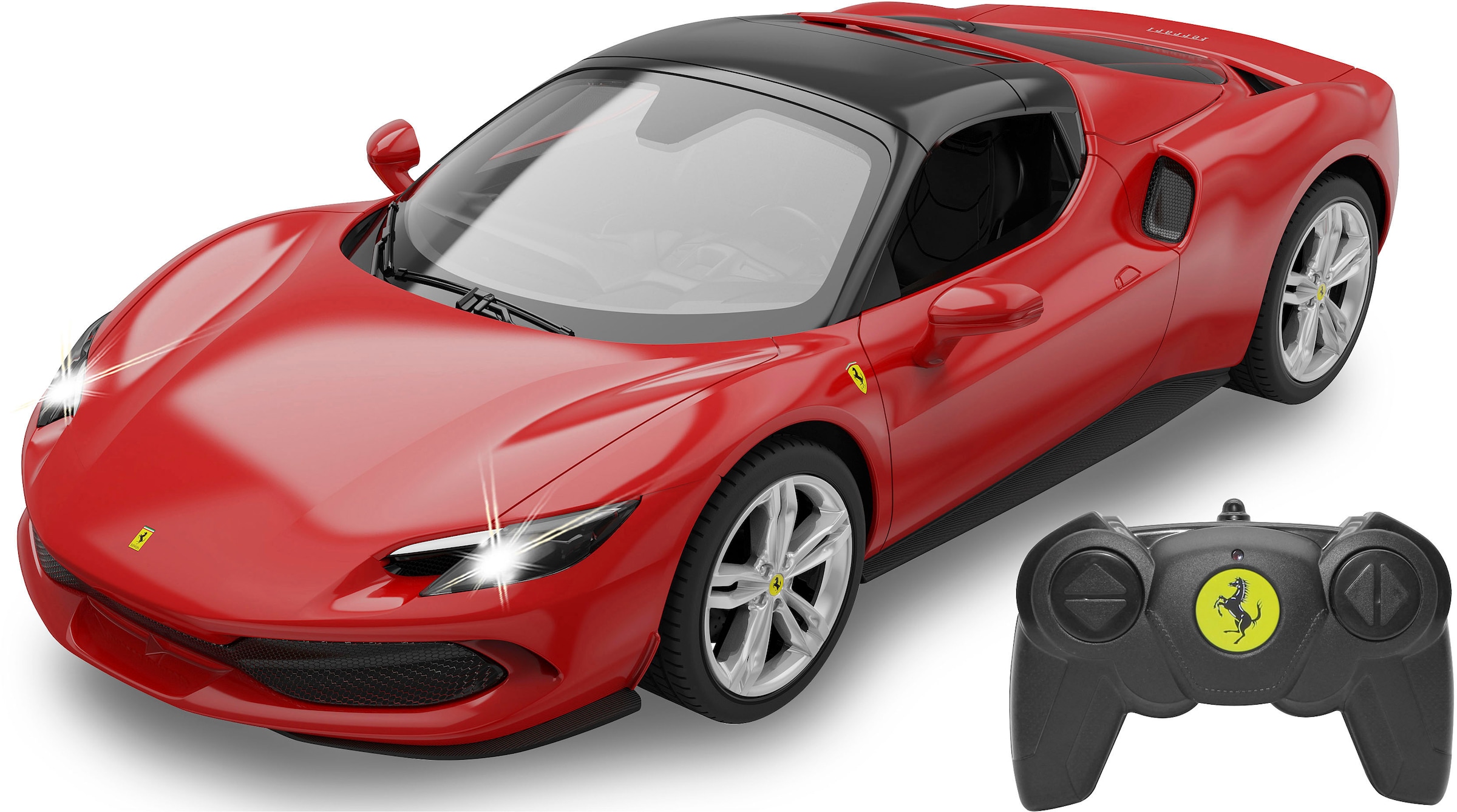 Jamara RC-Auto »Deluxe Cars, Ferrari 296 GTS 1:16, rot - 2,4 GHz«, mit LED-Lichtern