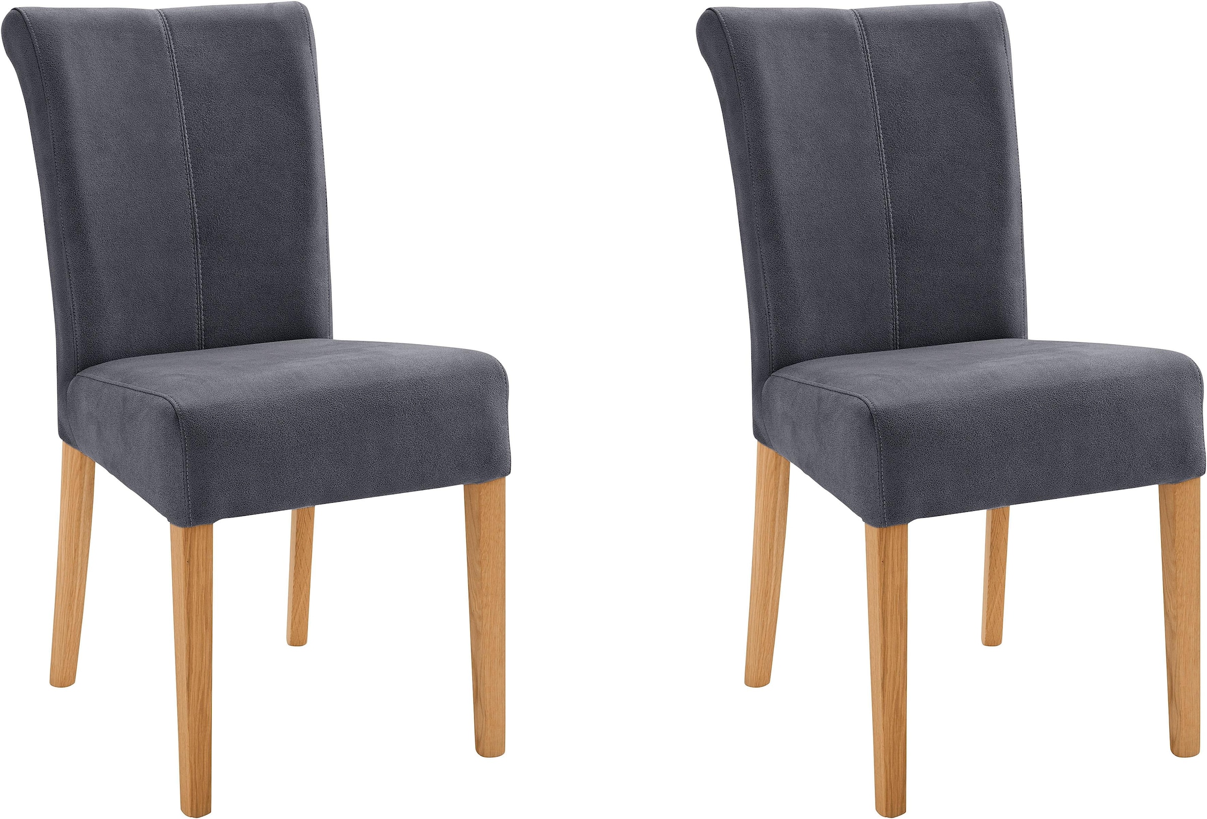 Home affaire 4-Fußstuhl "Barcelona" (Set) 2 Stk. Microfaser Stuhlbeine aus günstig online kaufen