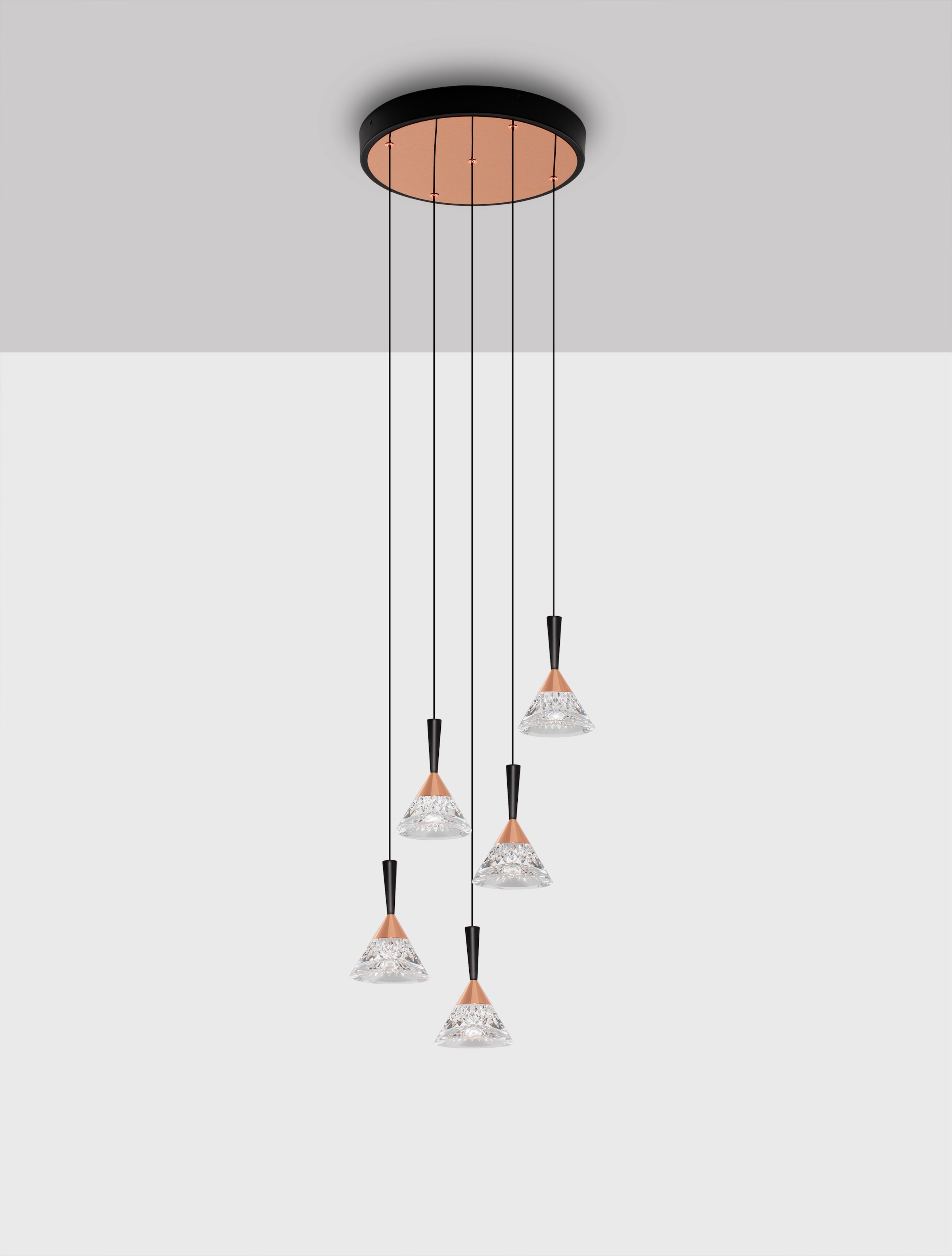 Nova Luce Pendelleuchte »PALUZ«, 5 flammig, Leuchtmittel LED-Modul | LED fest integriert
