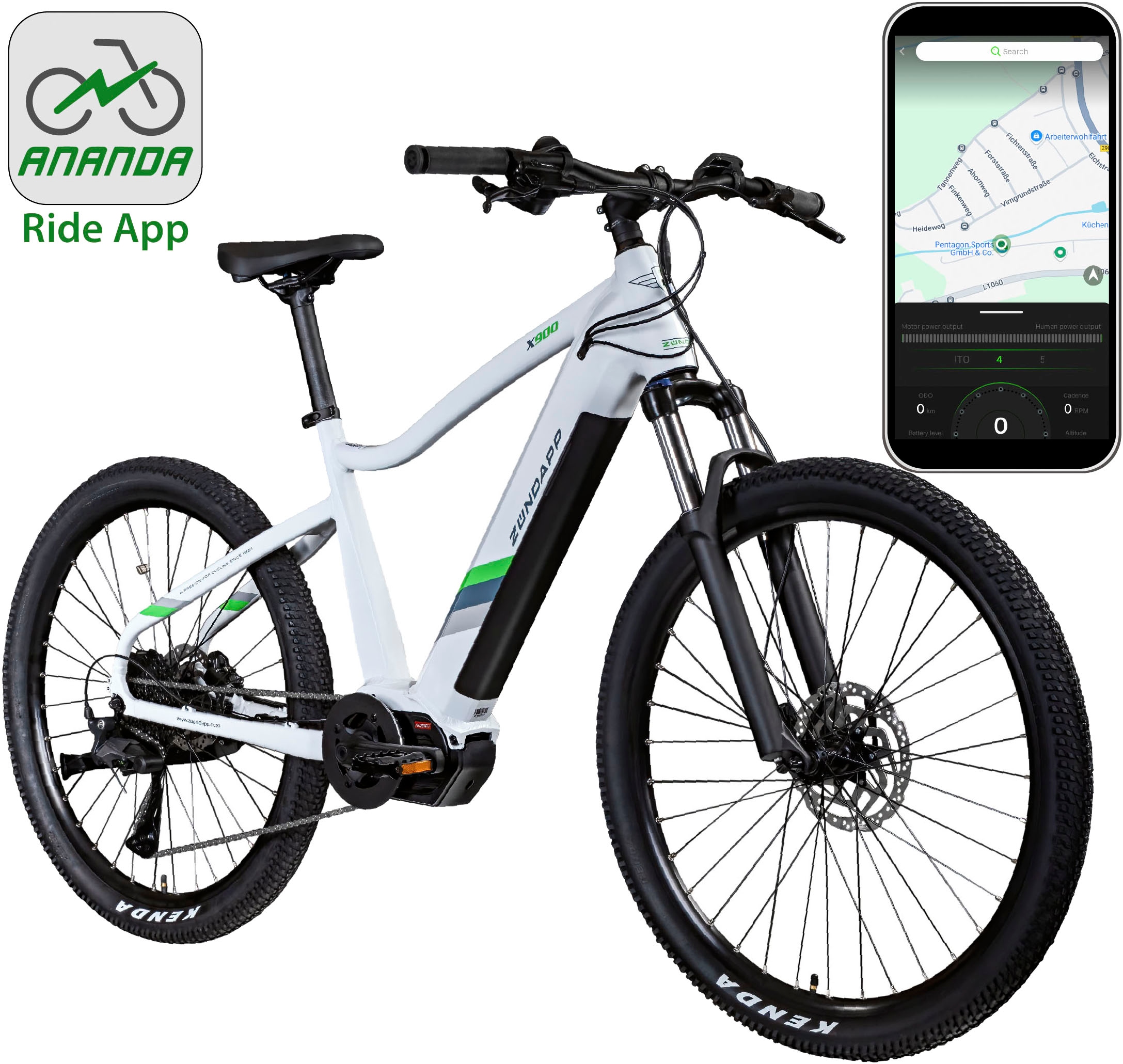 Zündapp E-Bike »X900«, 10 Gang, Shimano, Cues U6020 SGS, Mittelmotor 250 W