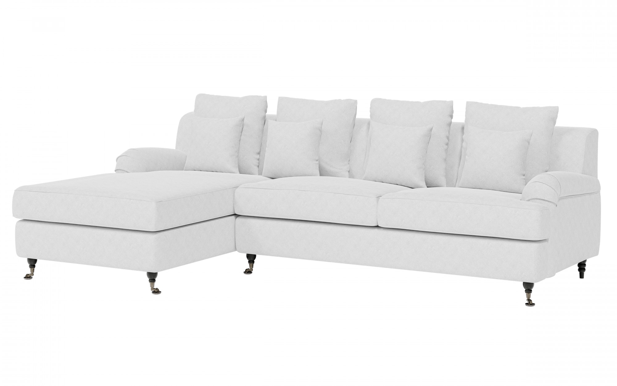 Guido Maria Kretschmer Home&Living Ecksofa »NORIN L-Form«, zwei Fußarten: vorne - Rollen, hinten - Holzfüße