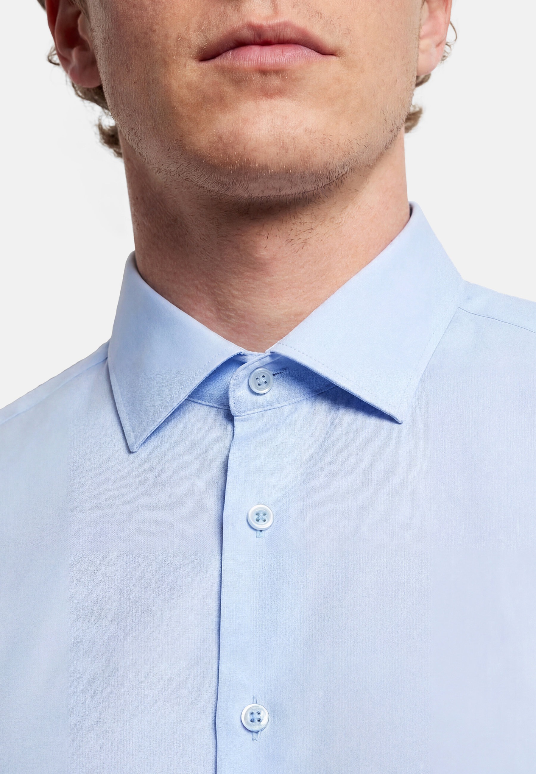 OLYMP Level 5 Men's Long Sleeve Shirt Blue 42 6