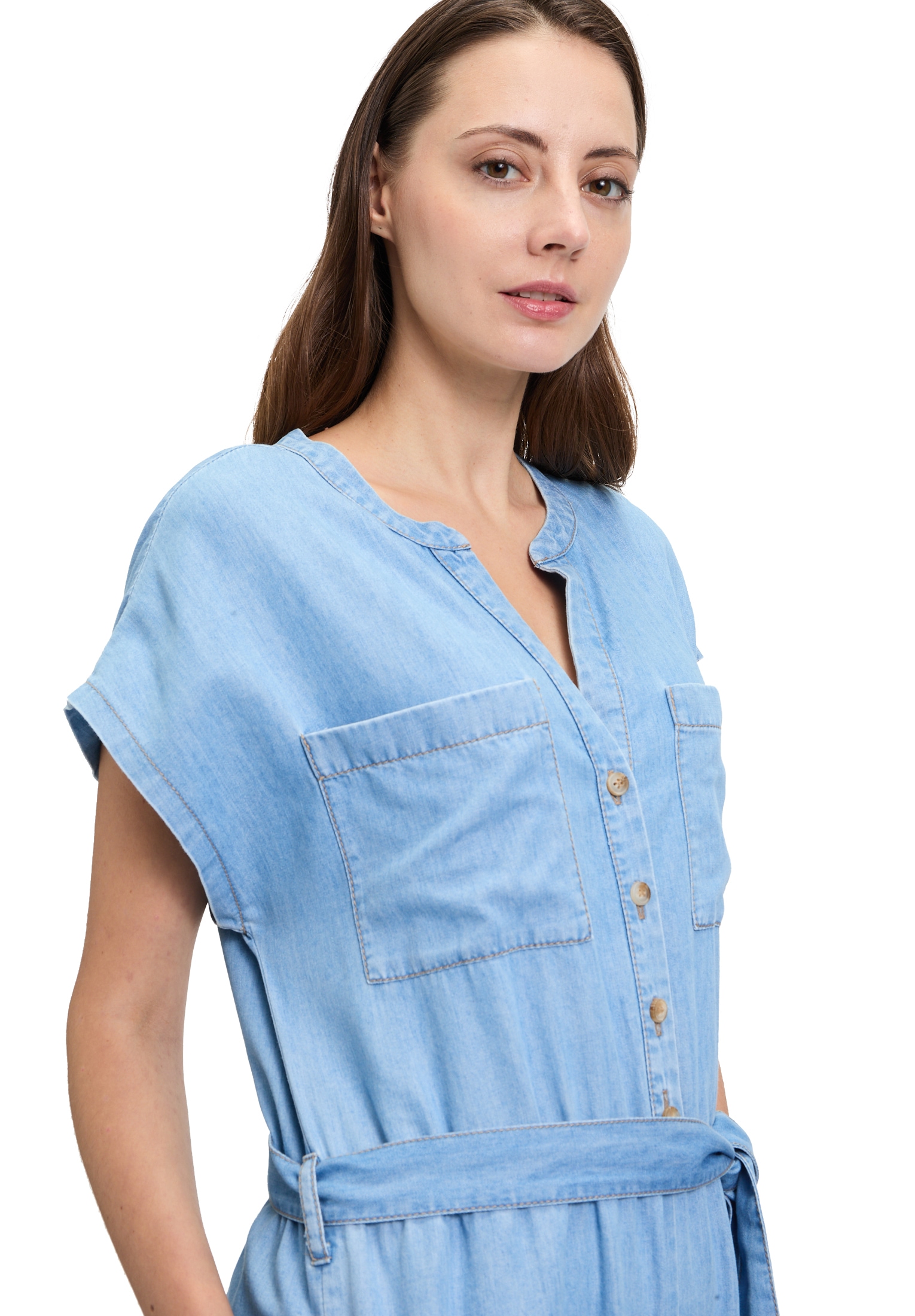Betty&Co Overall »Betty & Co Jumpsuit mit aufgesetzten Taschen«, (1 tlg.), Nahtführung