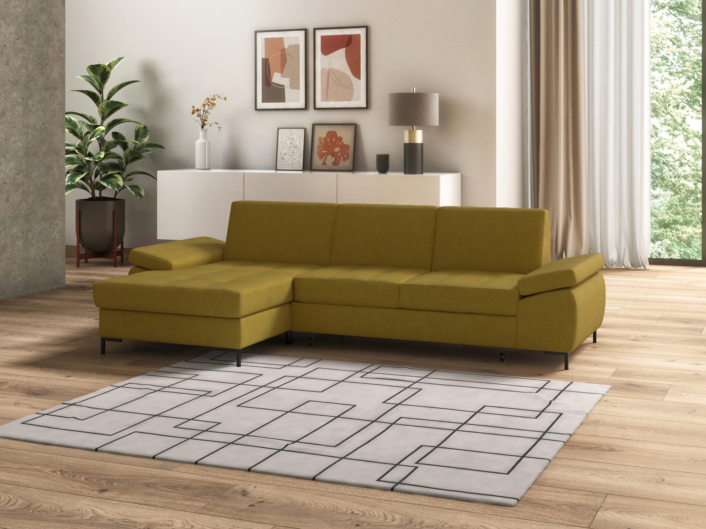 DOMO collection Ecksofa "Capelo, komfortabel, klare Linien zeichnen dieses günstig online kaufen