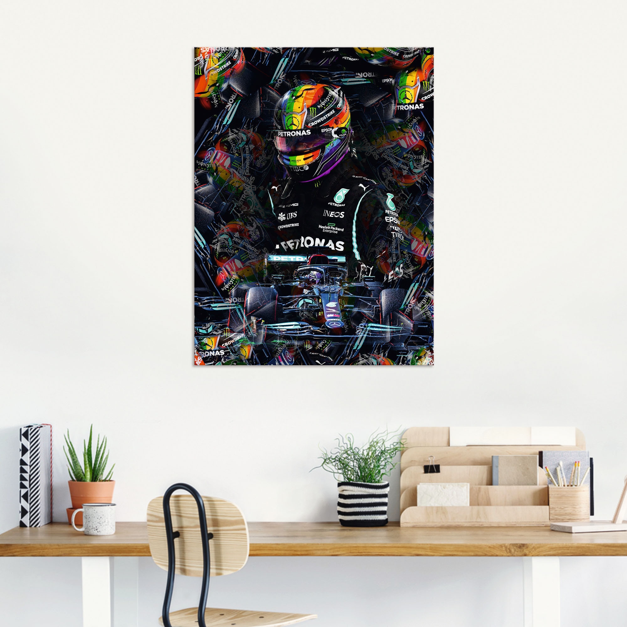 Artland Wandbild »Sir Lewis Hamilton Motorsportlegende«, Bilder von Männern, (1 St.), als Alubild, Outdoorbild, Leinwandbild, Poster in verschied. Größen