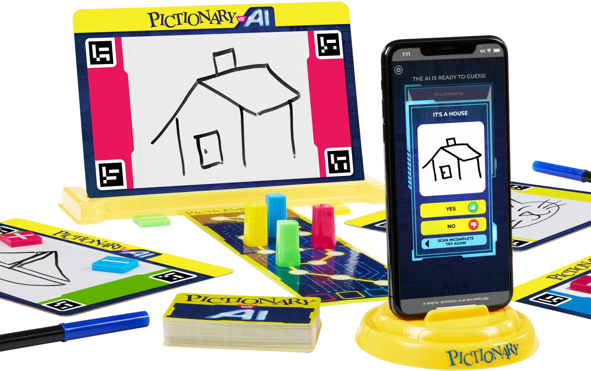 Mattel games Spiel »Pictionary vs AI German (D)«