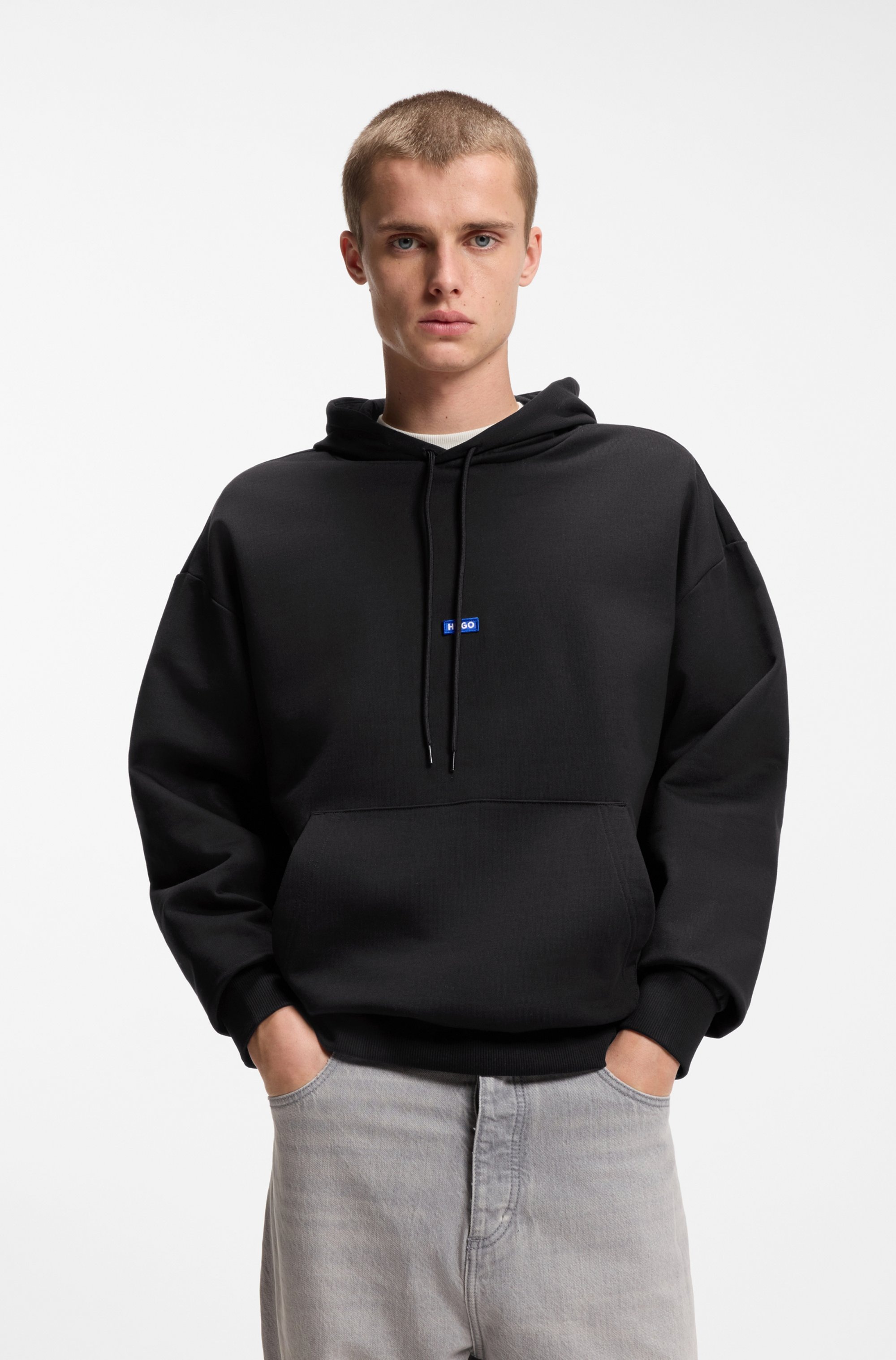 HUGO "Nalonso", Regular Fit, Kängurutasche, Kapuze mit Kordelzug