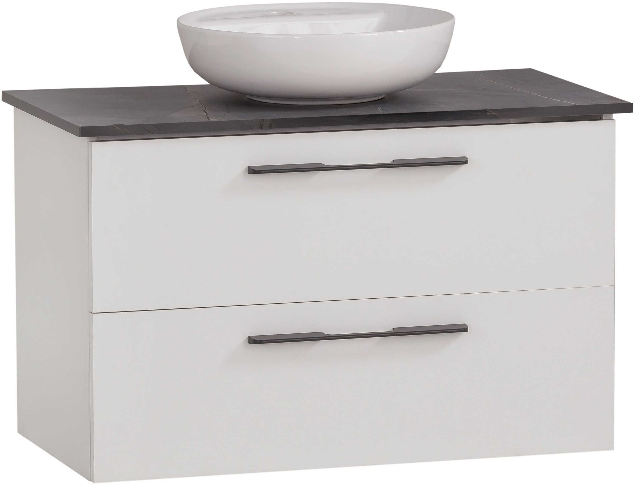 Schildmeyer Waschtisch "Maxim, Mattweiß + Marmor" 3 Stk. tlg. Made in Germa günstig online kaufen