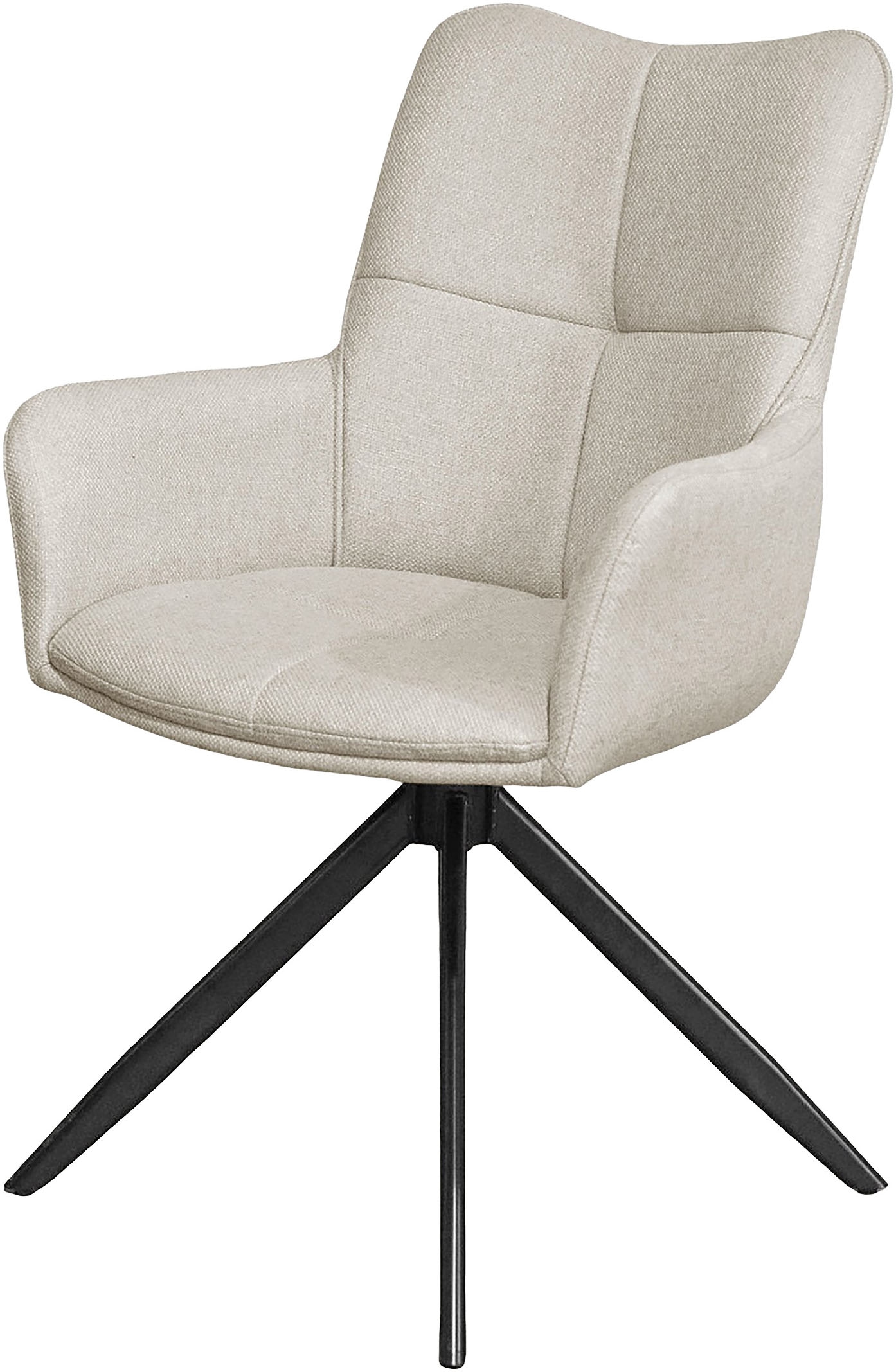 byLIVING Esszimmerstuhl »HAMILTON« (Set) 2 Stk.Webstoff, bis 110 kg, 360° drehbar, Schaumstoff, 4er Kreuzgestell