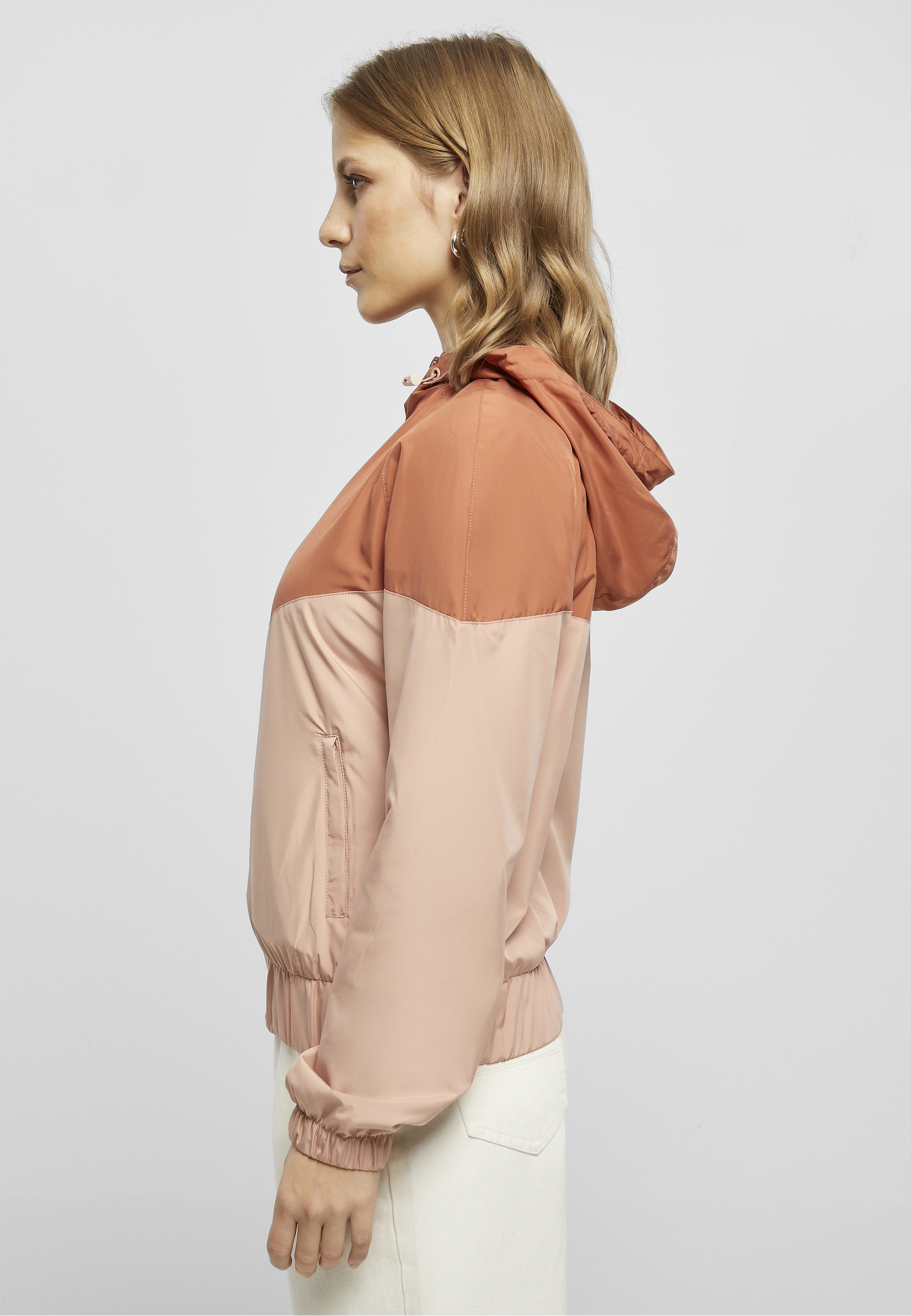 URBAN CLASSICS Anorak »Urban Classics Damen Ladies Arrow Windbreaker« 1 Stk. tlg. mit Kapuze