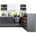 Express Küchen Winkelküche »Jena«, mit E-Geräten, vormontiert, mit Soft-Close-Funktion, Stellbreite 245 x 175 cm