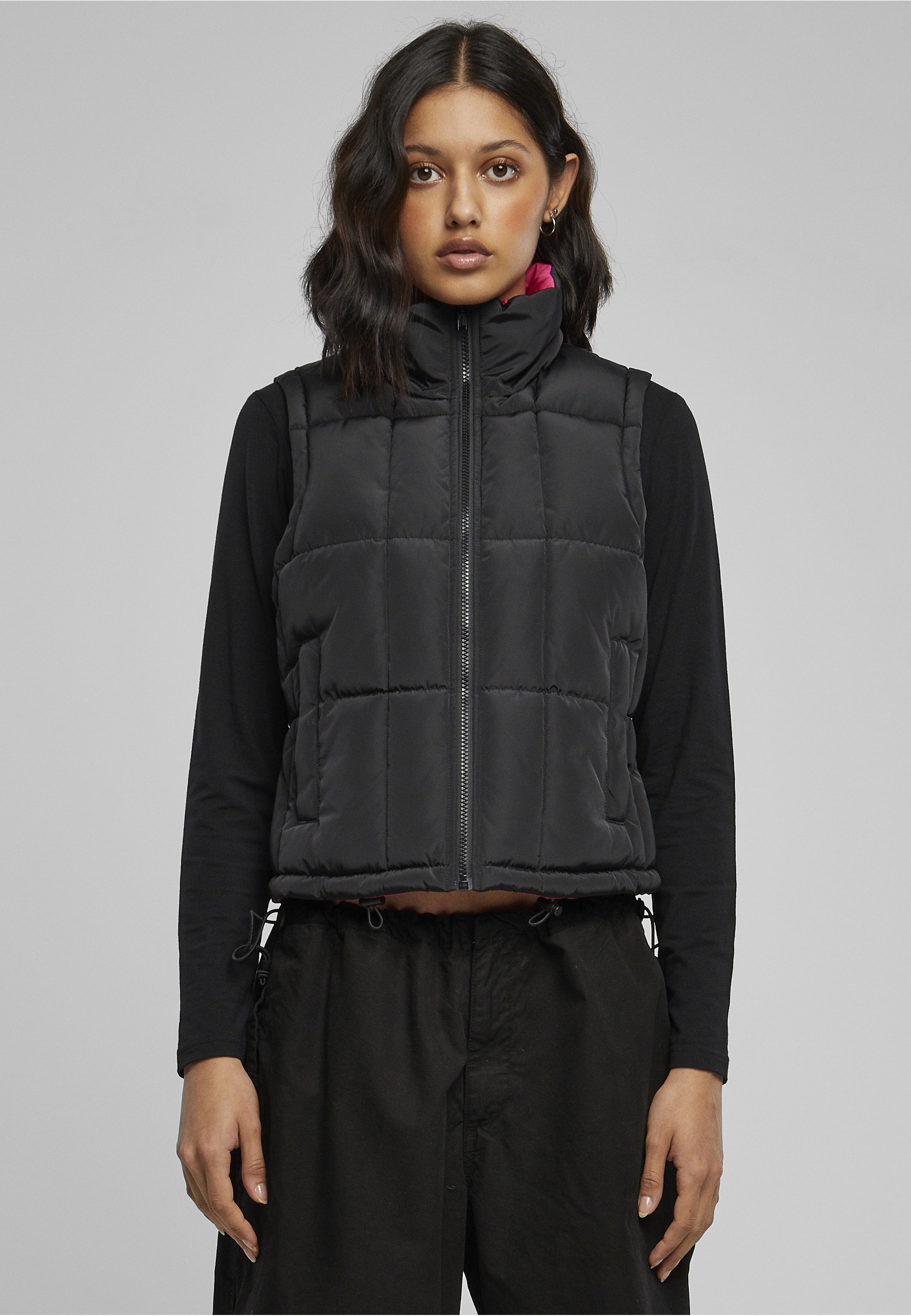 URBAN CLASSICS Steppweste »Urban Classics Damen Ladies Reversible Cropped Puffer Vest«