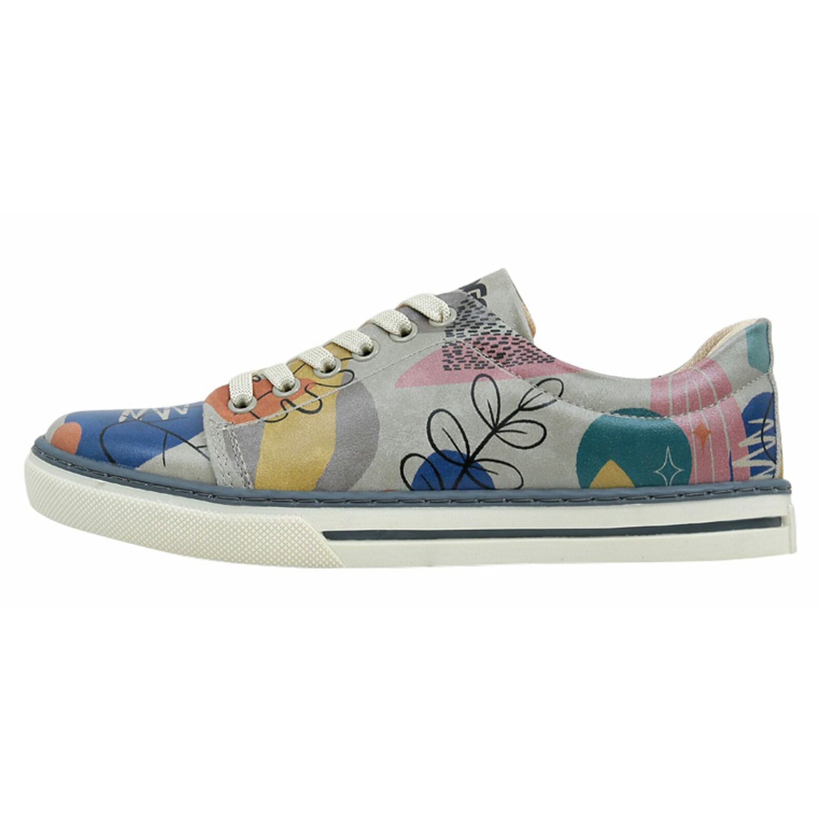 DOGO 1100000002199 "Classic Schnürsneaker Abstract Leaves Damen Sneaker" Handgefertigt