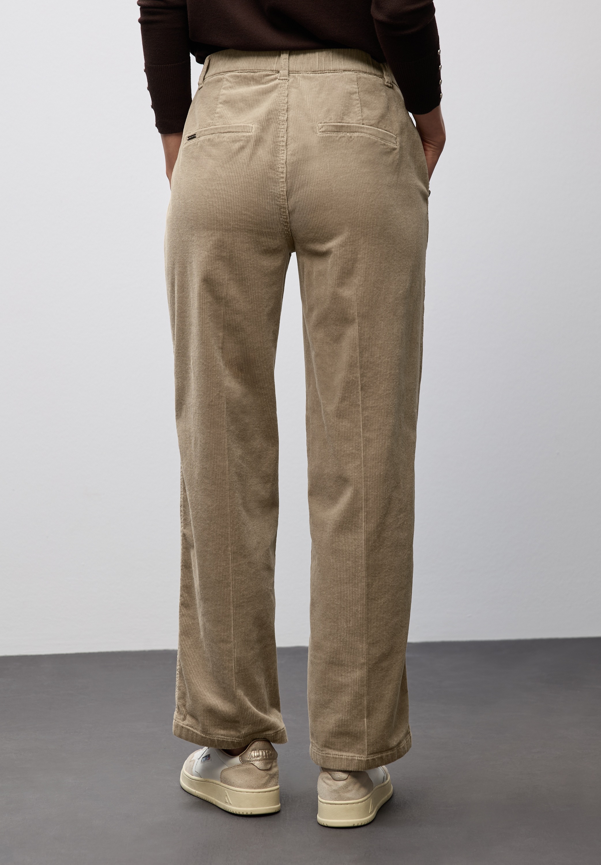 STREET ONE Cordhose Straight Leg, Mid Waist günstig online kaufen