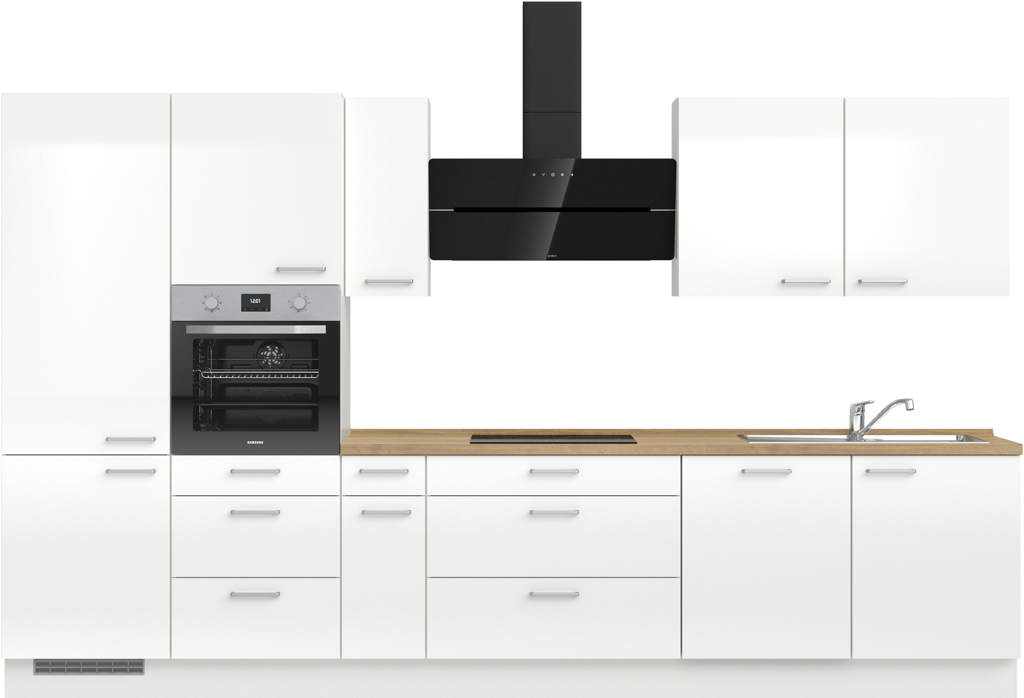 nobilia Küchenzeile ""Flash II", NEU: individuell anpassbar mit gratis Profi-Beratung" vormontiert, Breite 360 cm, Ausrichtung wählbar, wahlw. mit E-Geräten