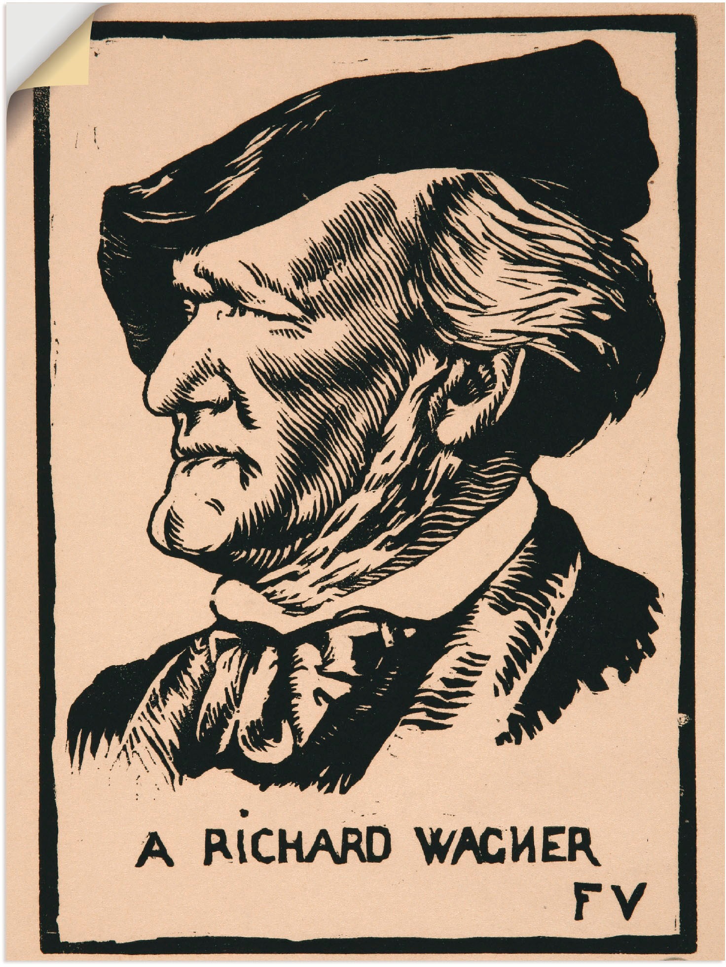 Artland Wandfolie "Ein Richard Wagner. 1891", Menschen, (1 St.), selbstklebend
