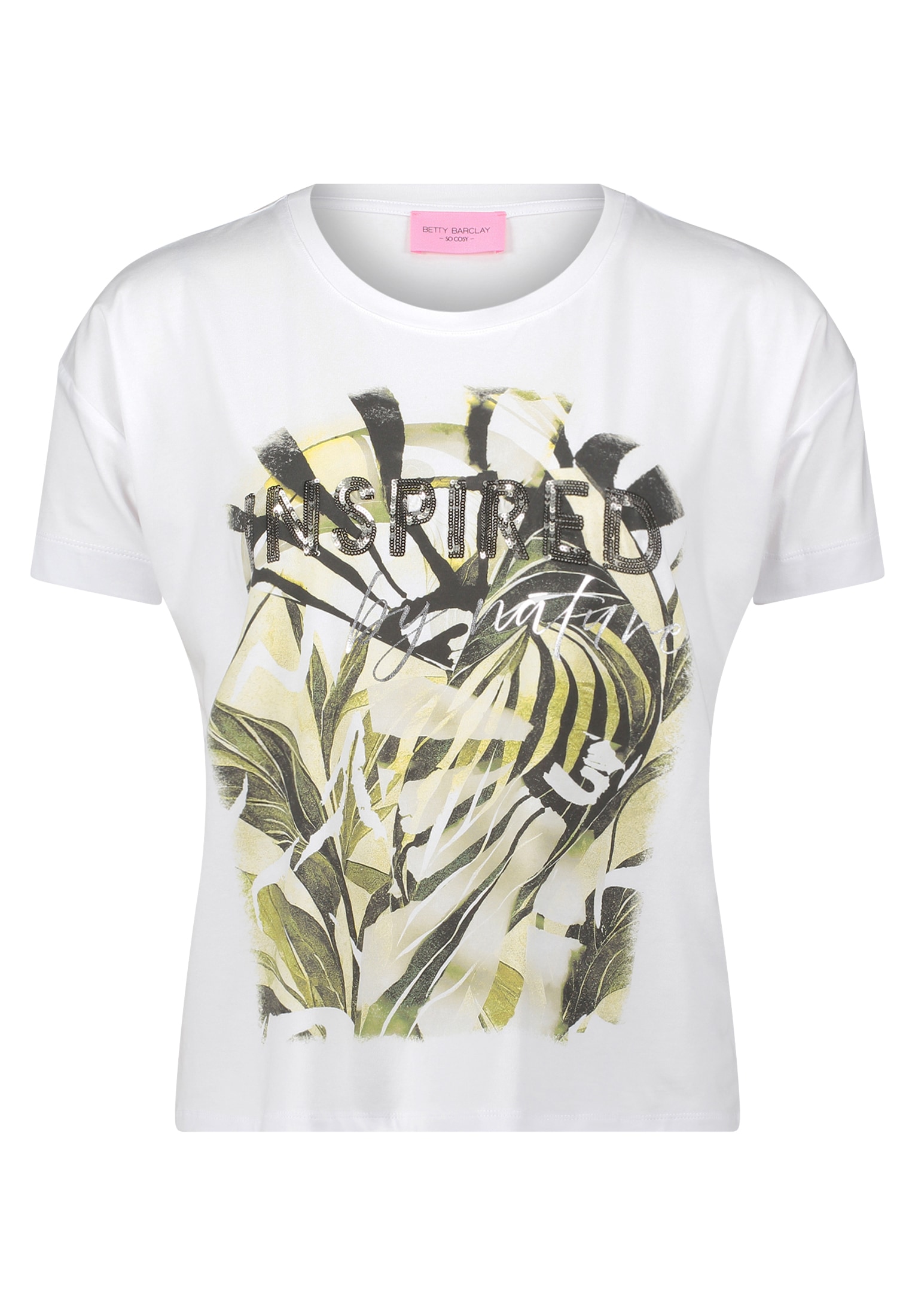 Betty Barclay Kurzarmshirt »Betty Barclay Basic Shirt mit Aufdruck«, (1 tlg.), Pailletten