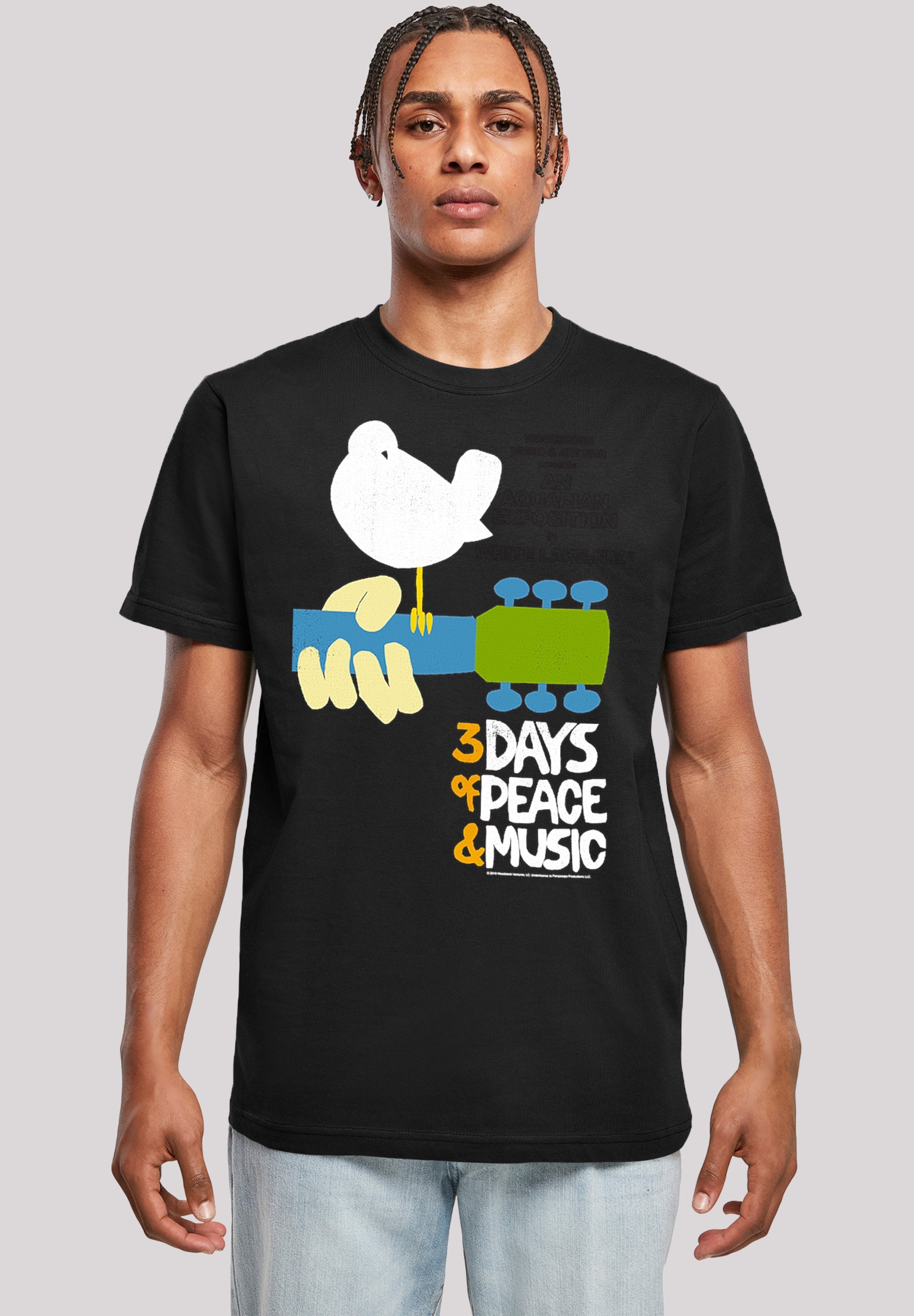 F4NT4STIC T-Shirt »Woodstock Festival Poster«, Herren,Premium Merch,Regular-Fit,Basic,Bandshirt