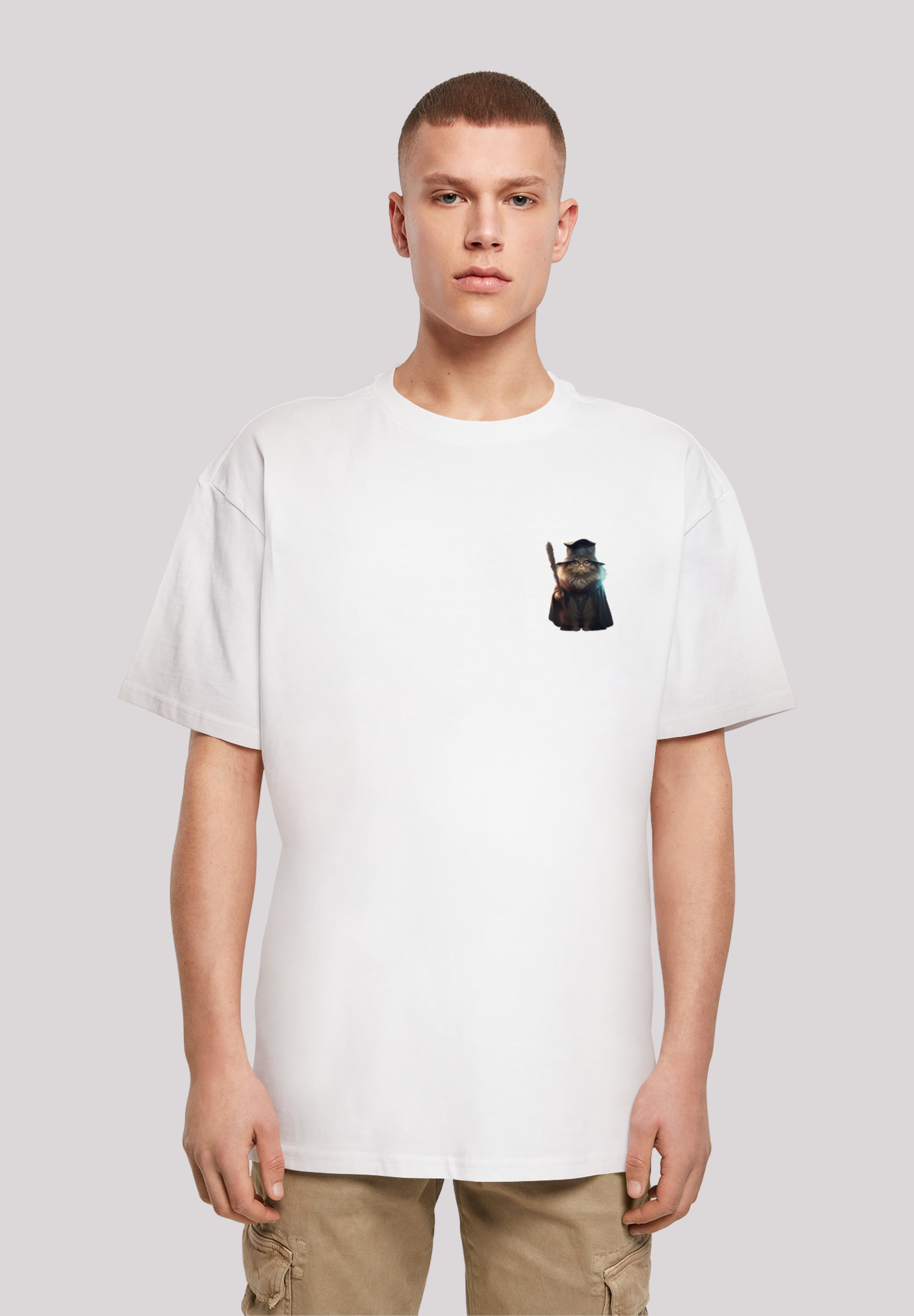 F4NT4STIC T-Shirt "Wizard Cat OVERSIZE TEE", Print günstig online kaufen