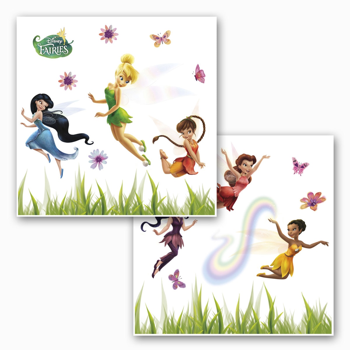 Komar Fensterbild »Disney Fenstersticker - Fairies - Größe 31 x 31 cm, 2 Bogen«, Selbsthaftende Adhäsionsfolie.