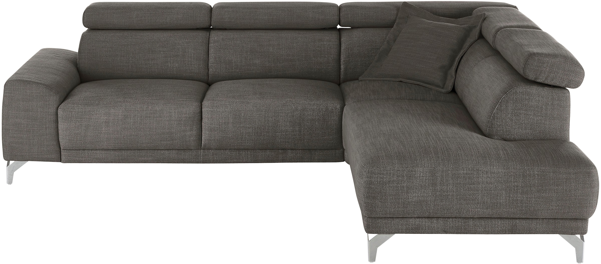 3C Candy Ecksofa »Greve Sofa immer mit manuelle Kopfteilverstellungen, modern, elegant«, wahlweise motorischer Sitzvorzug, bequem und zeitlos, L-Form