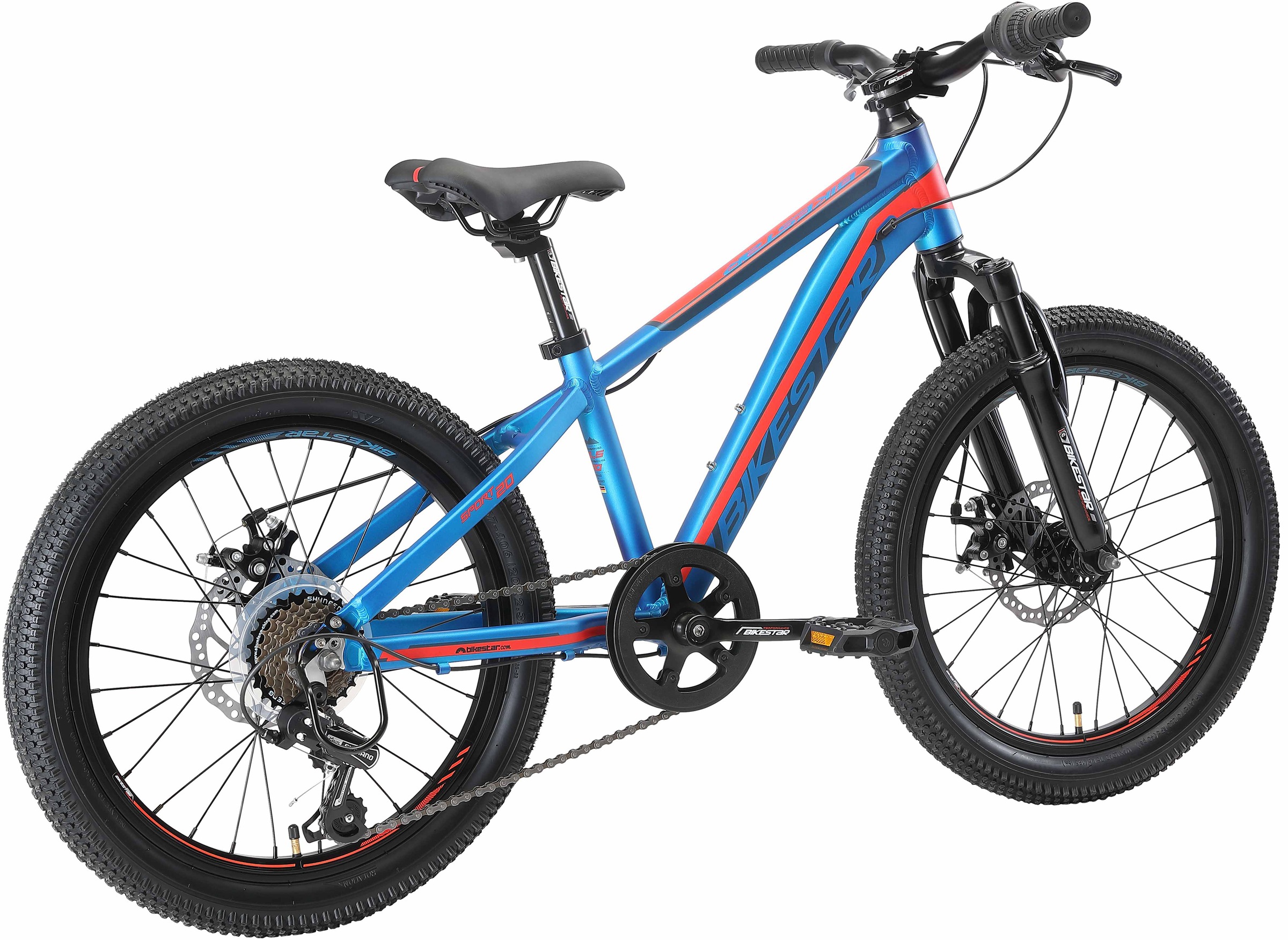 Bikestar Jugendfahrrad, 7 Gang, Shimano, RD-TY21 Schaltwerk, Kettenschaltung