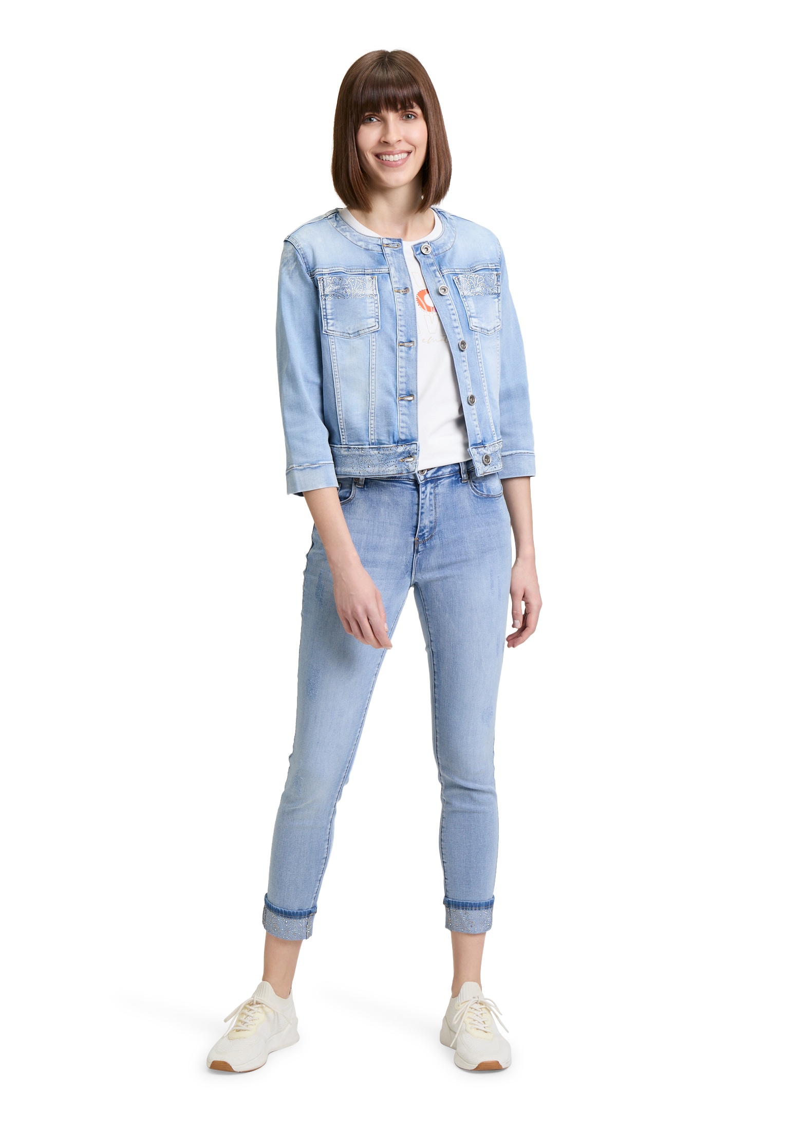 Betty Barclay Jackenblazer »Betty Barclay Jeansjacke mit 3/4 Arm«, Knöpfe