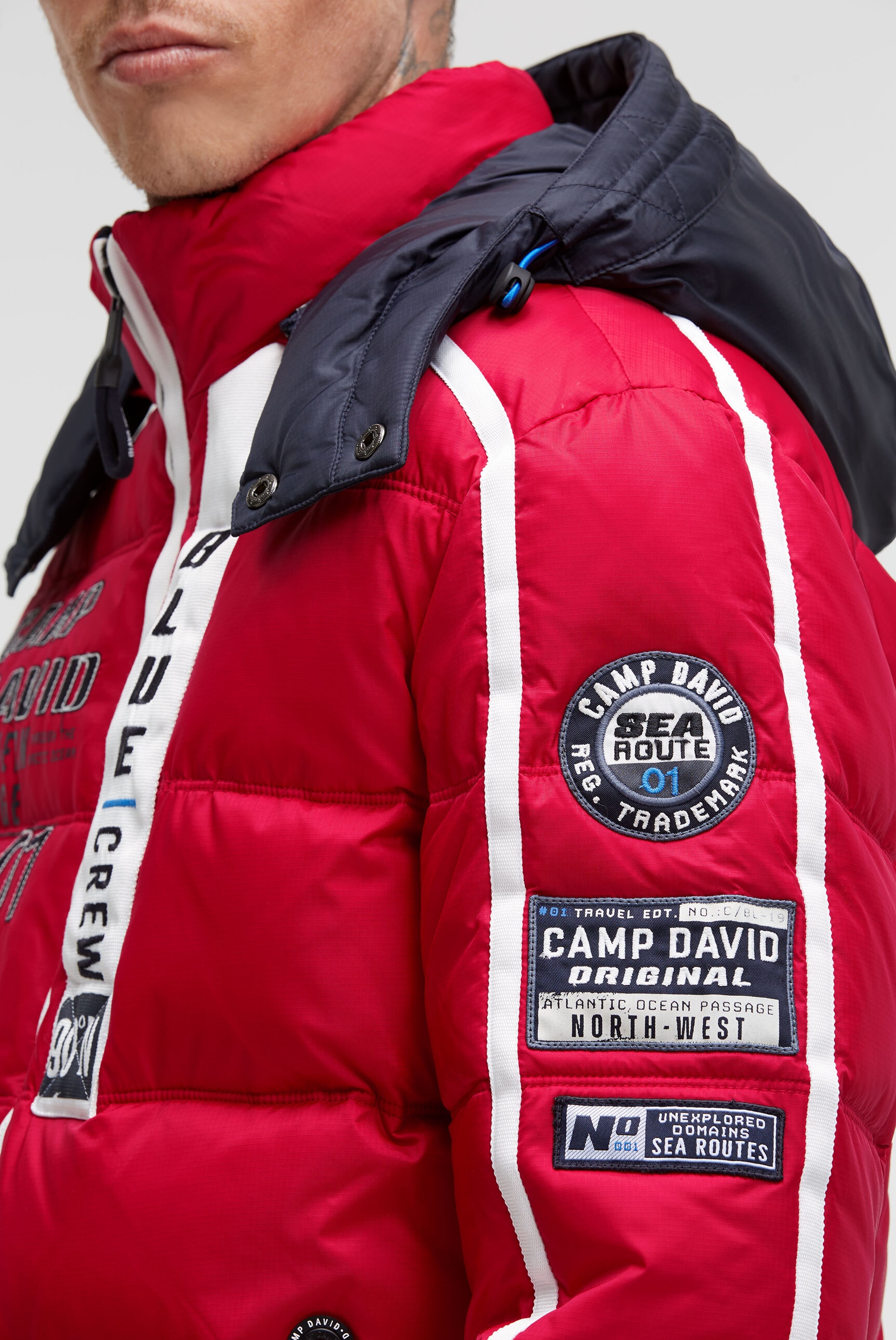 CAMP DAVID Winterjacke mit Kapuze mit abtrennbarer Kapuze
